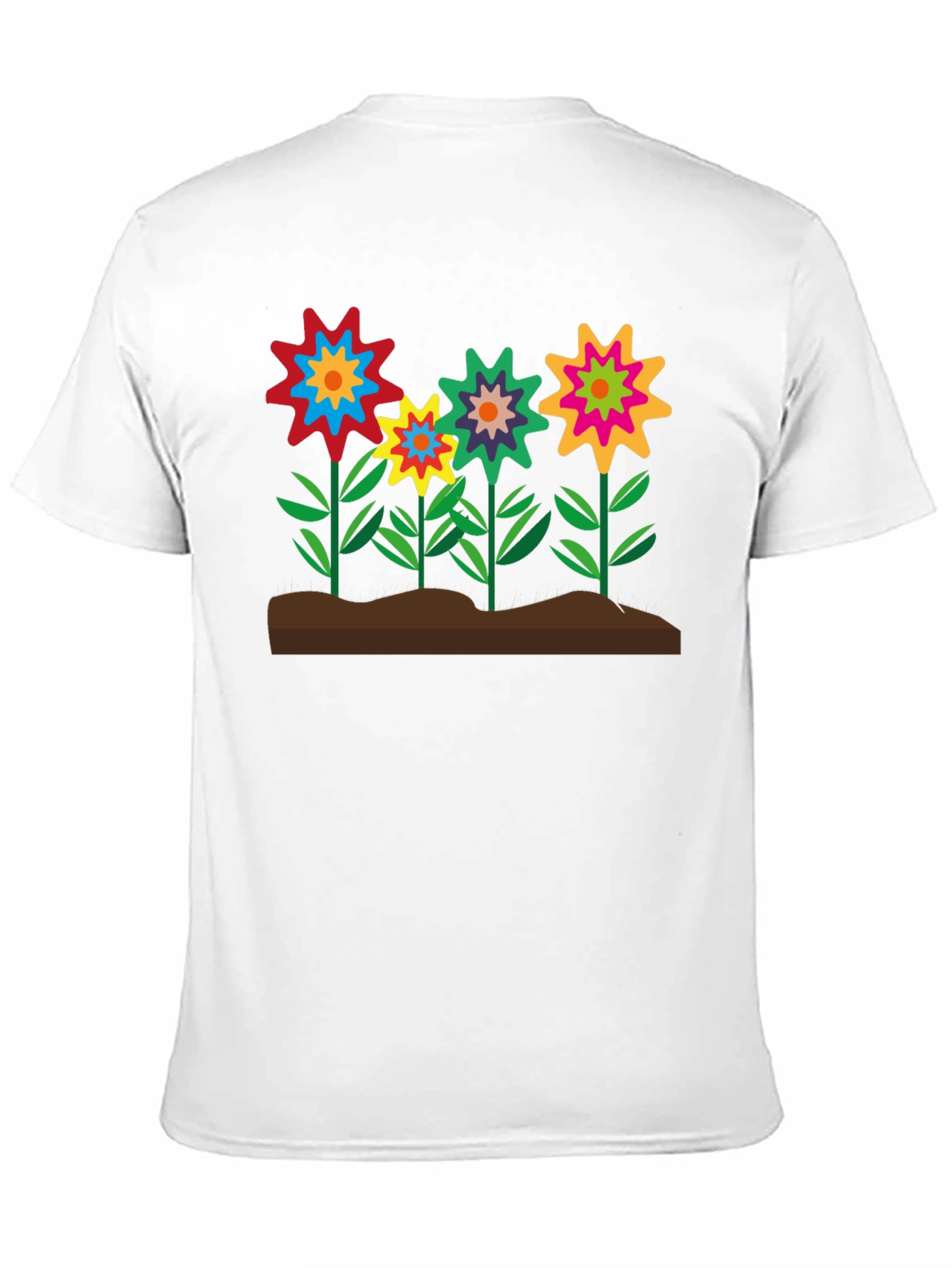 Floral Burst T-Shirt - Black Cotton Tee