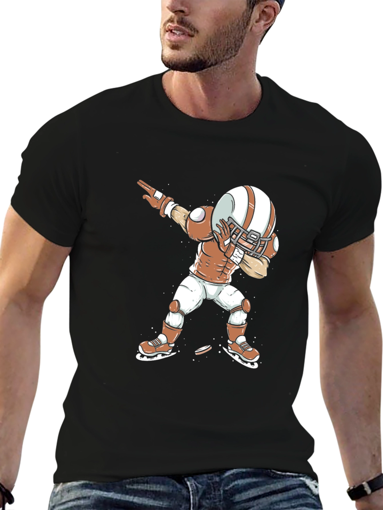 Dabbing Football Player Graphic Tee