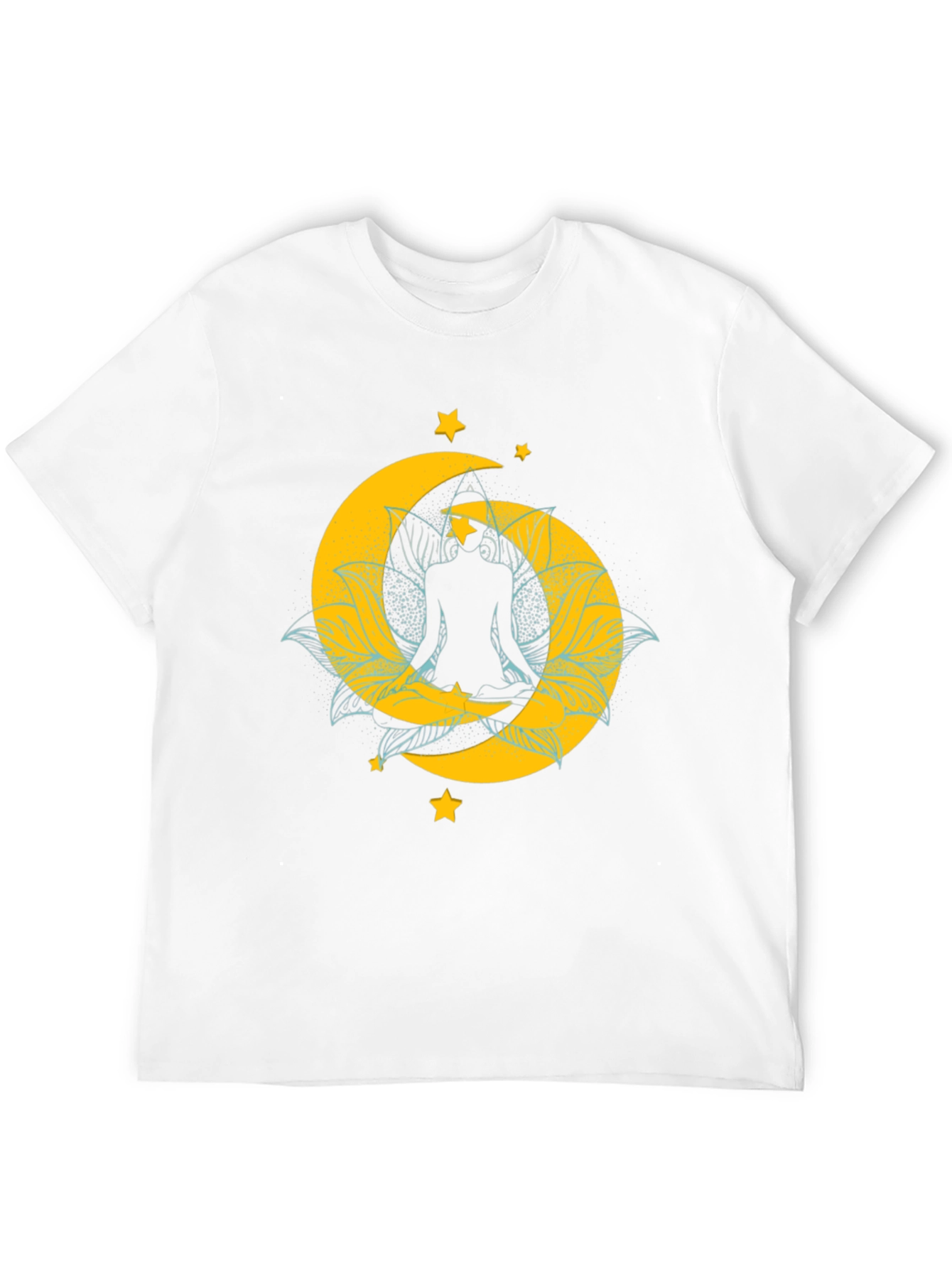 Yoga Moon & Stars Black T-Shirt