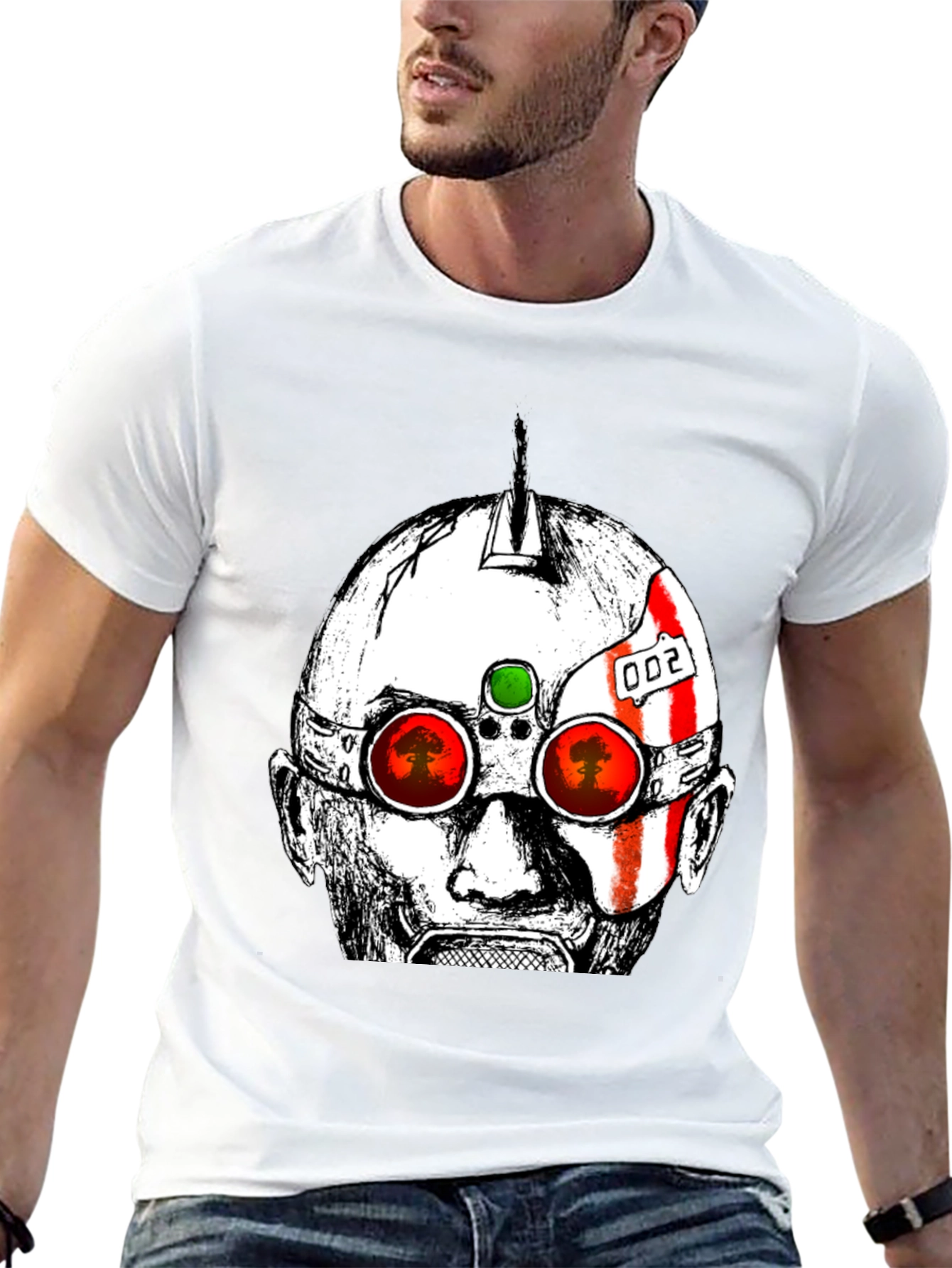 Futuristic Soldier Graphic T-Shirt
