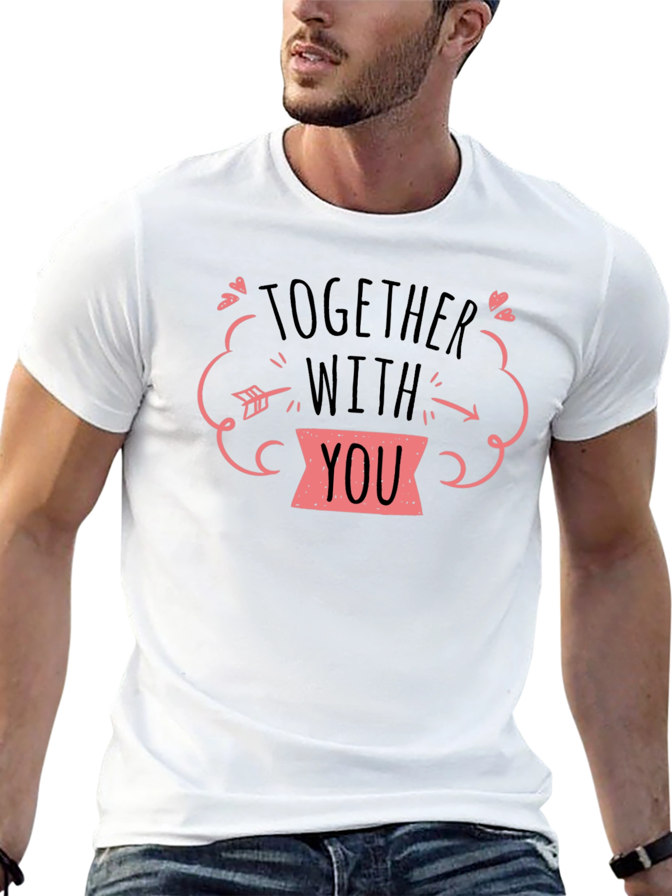 Together With You Graphic Tee - Black T-Shirt