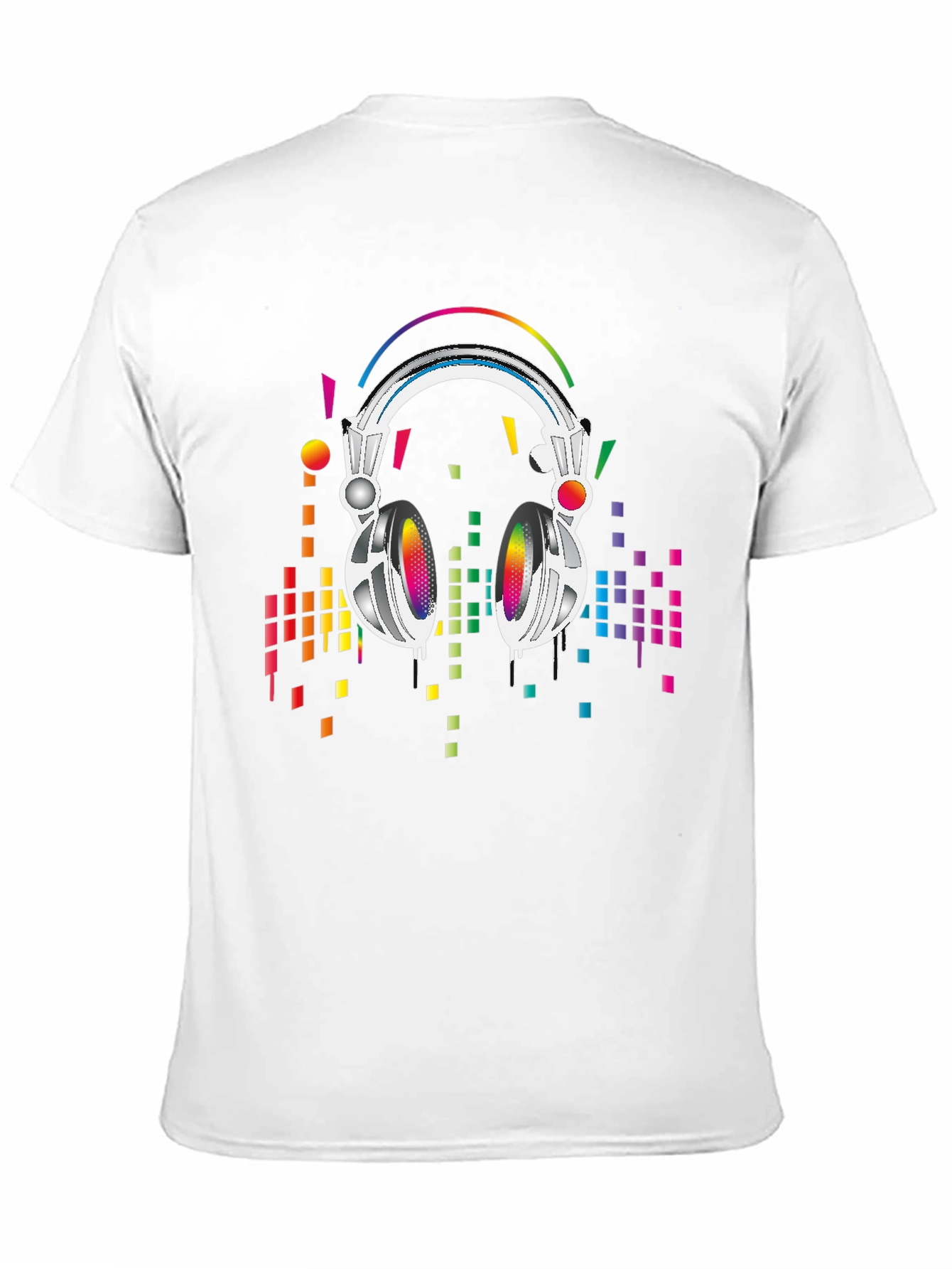 Rainbow Beats Mens Black Graphic Tee
