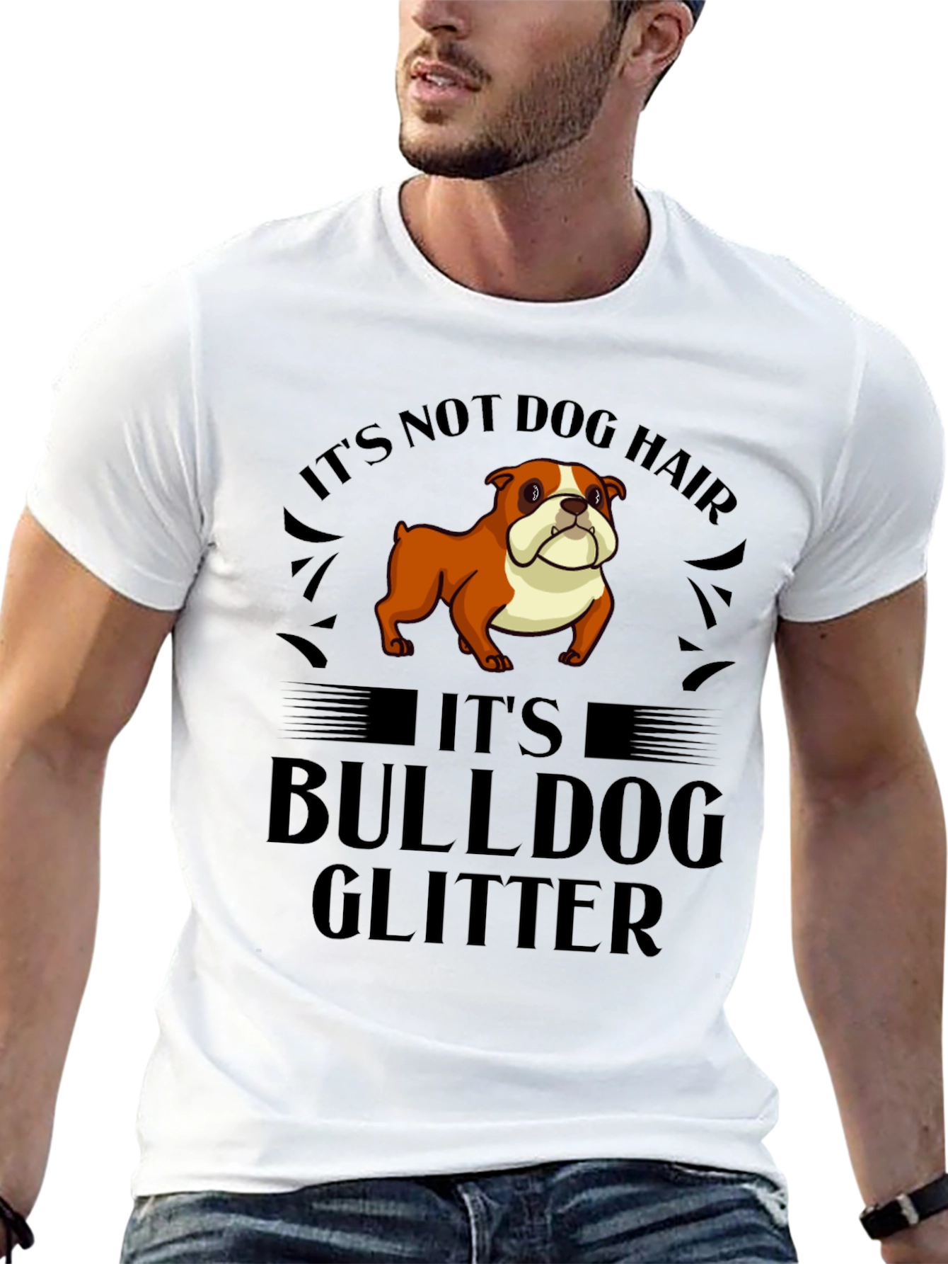 Bulldog Glitter T-Shirt - Funny Dog Lover Tee