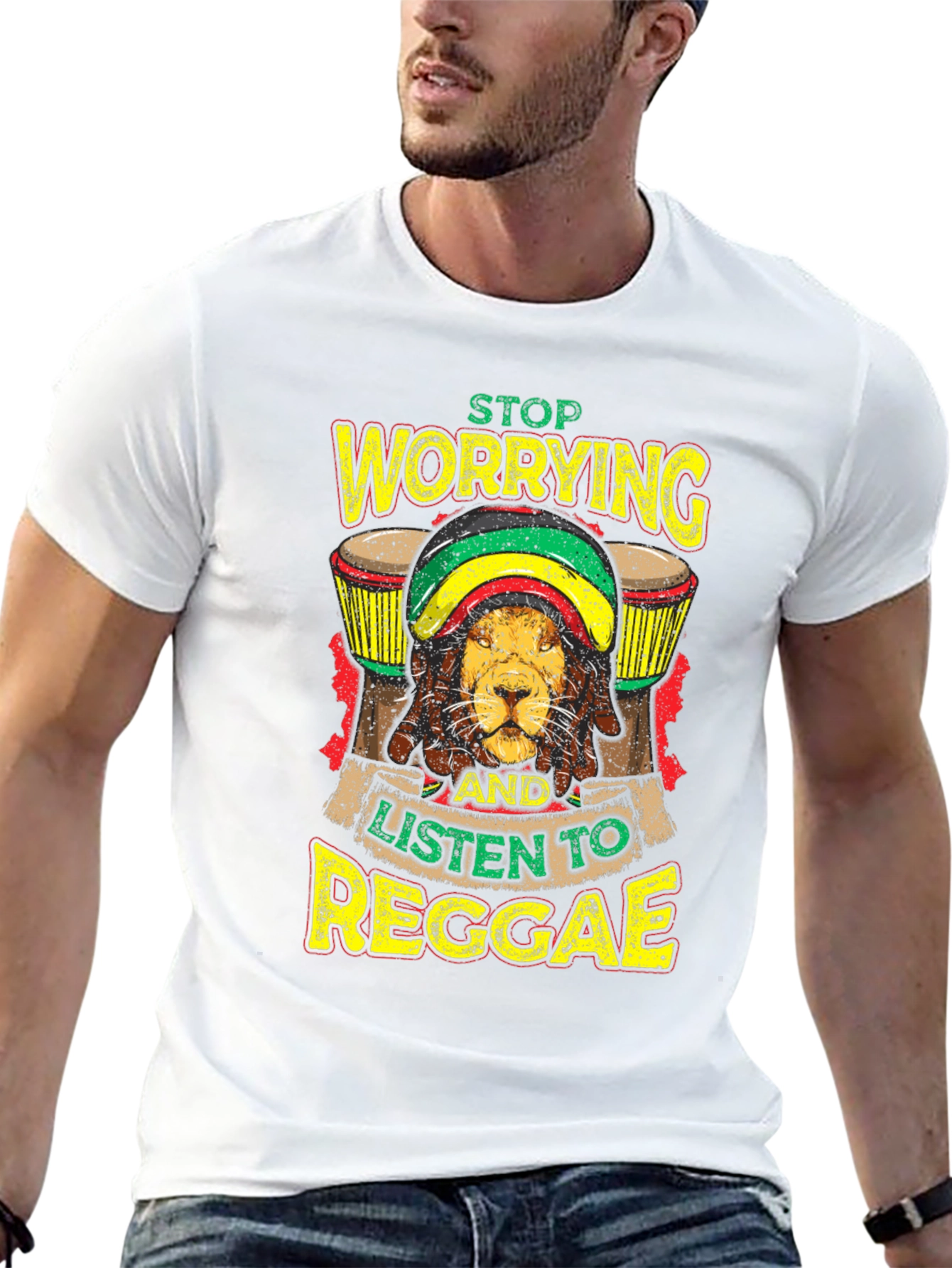 Reggae Lion Graphic Tee - Black