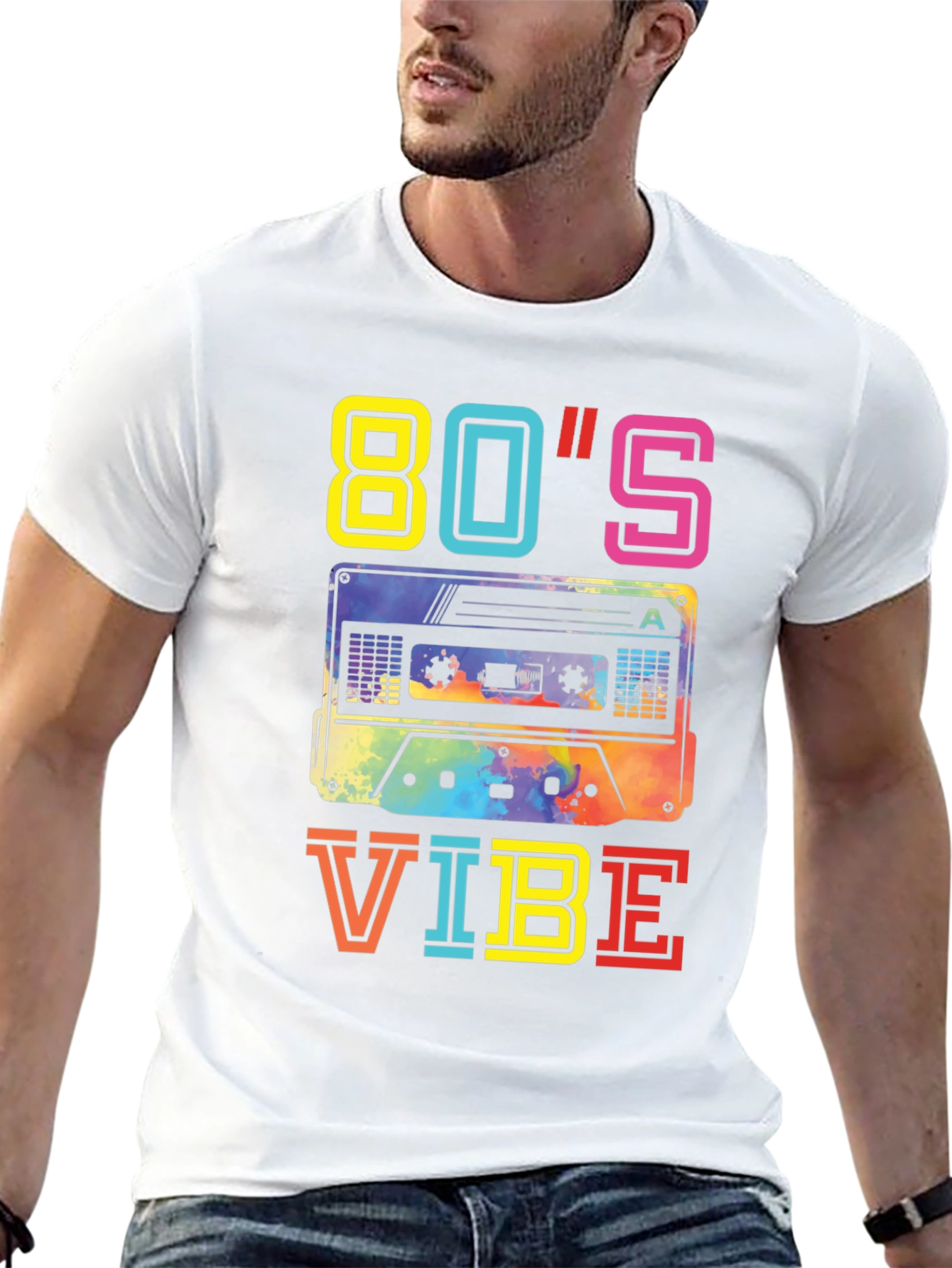 80s Vibe Cassette Tape Graphic T-Shirt