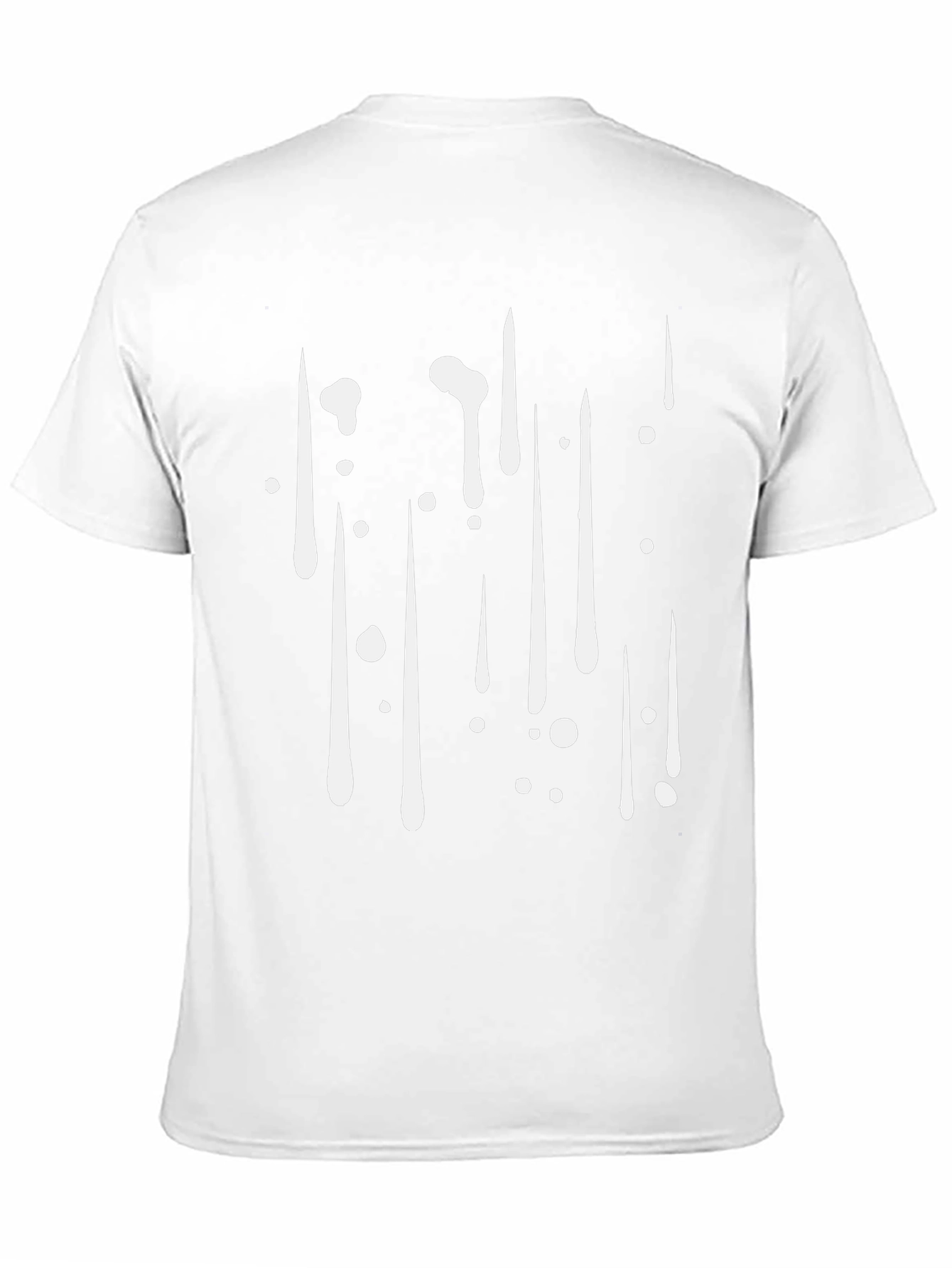 Modern Abstract Drip Design Black T-Shirt