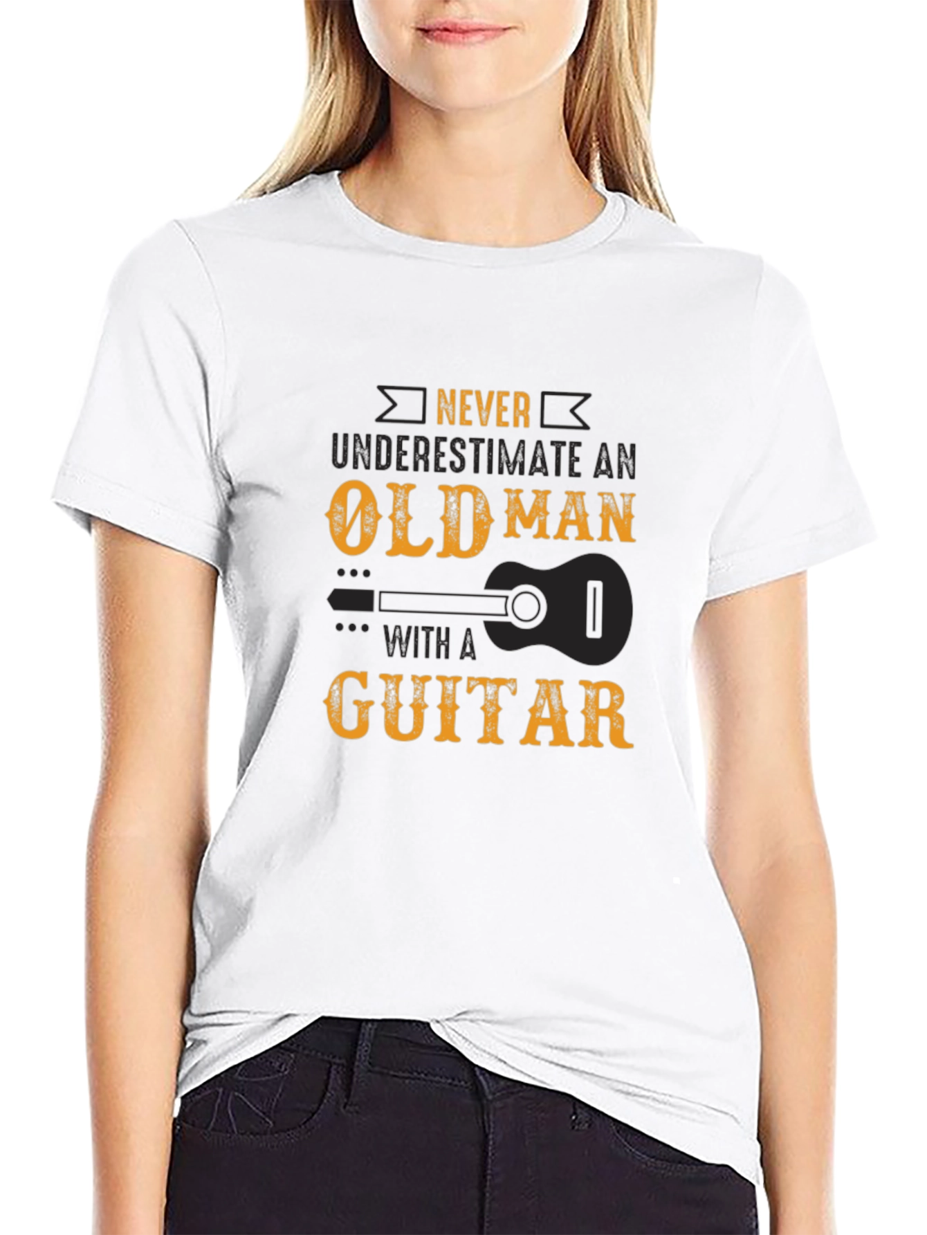 Old Man Guitar T-Shirt - Never Underestimate
