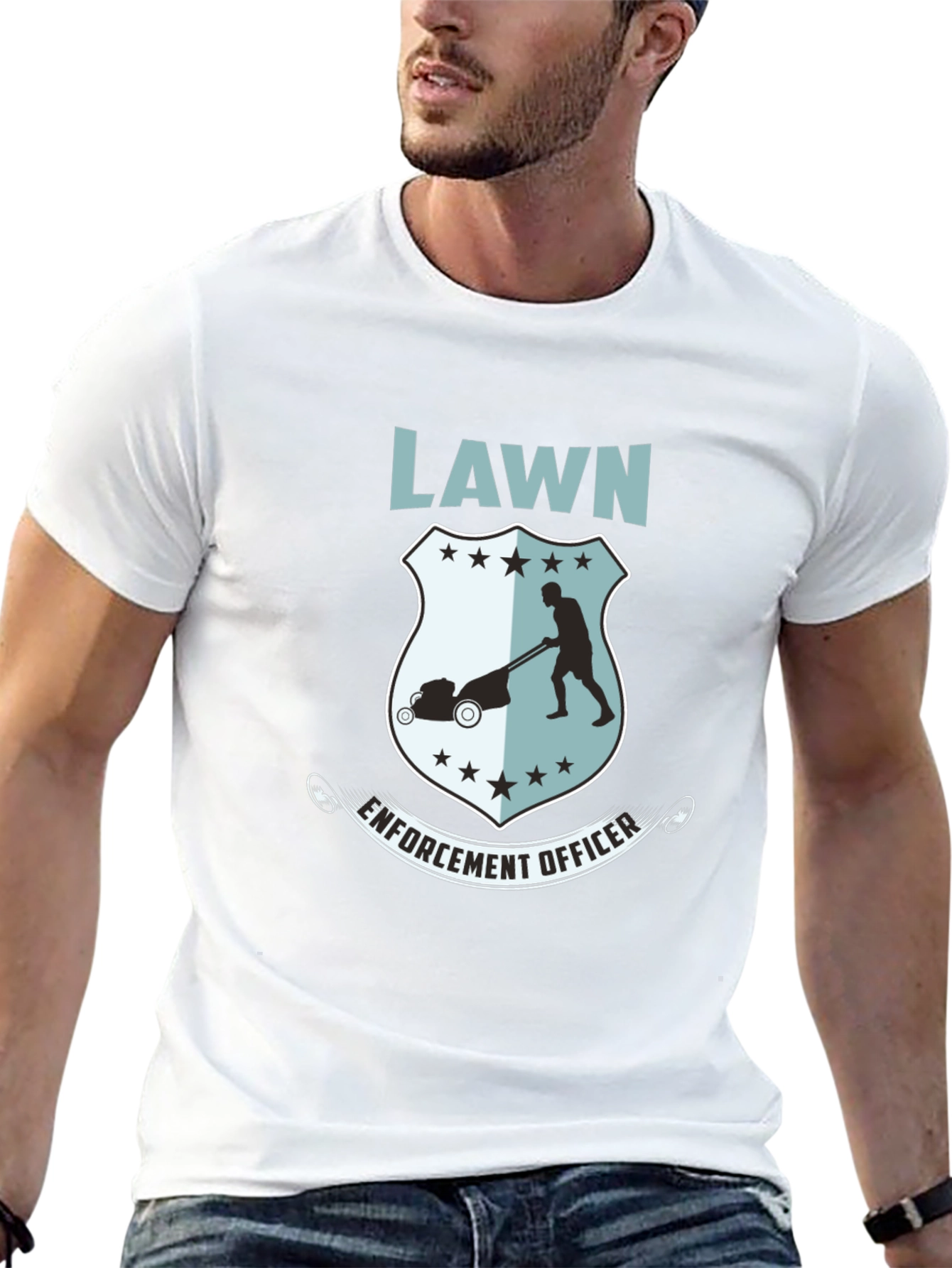 Lawn Enforcement Officer Graphic T-Shirt