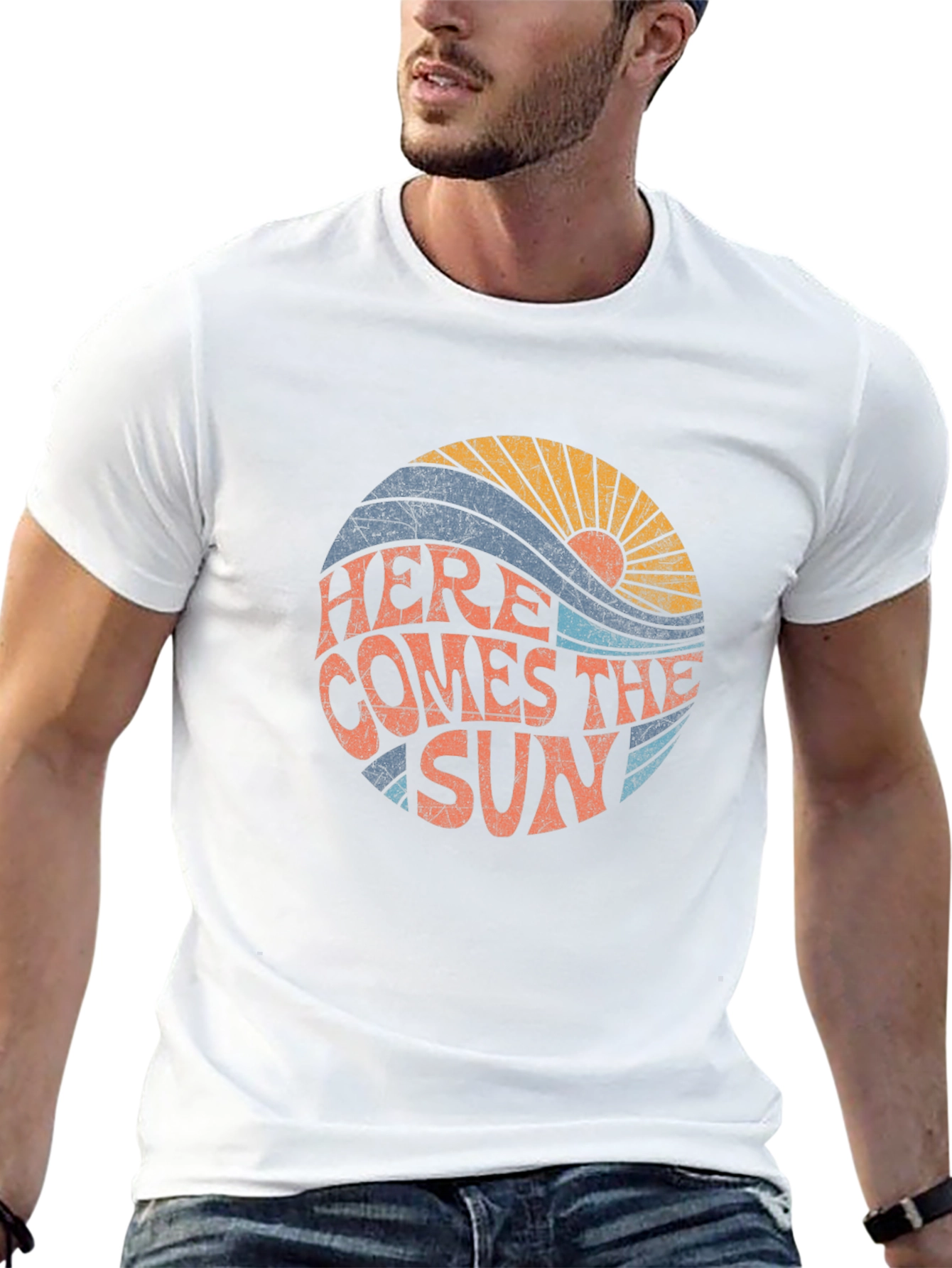 Retro Here Comes The Sun Graphic Tee
