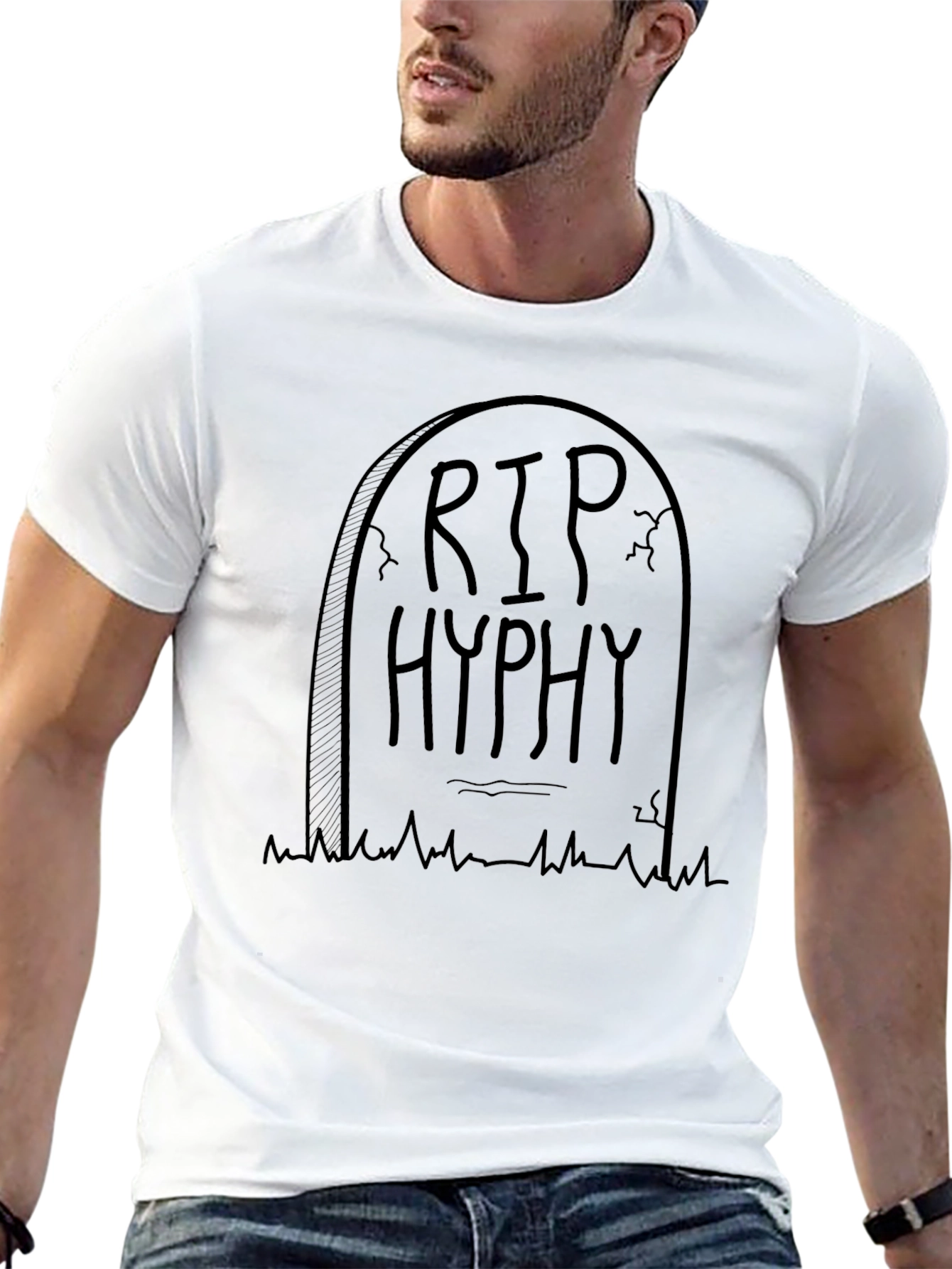 RIP Hyphy Tombstone Graphic Tee - Black