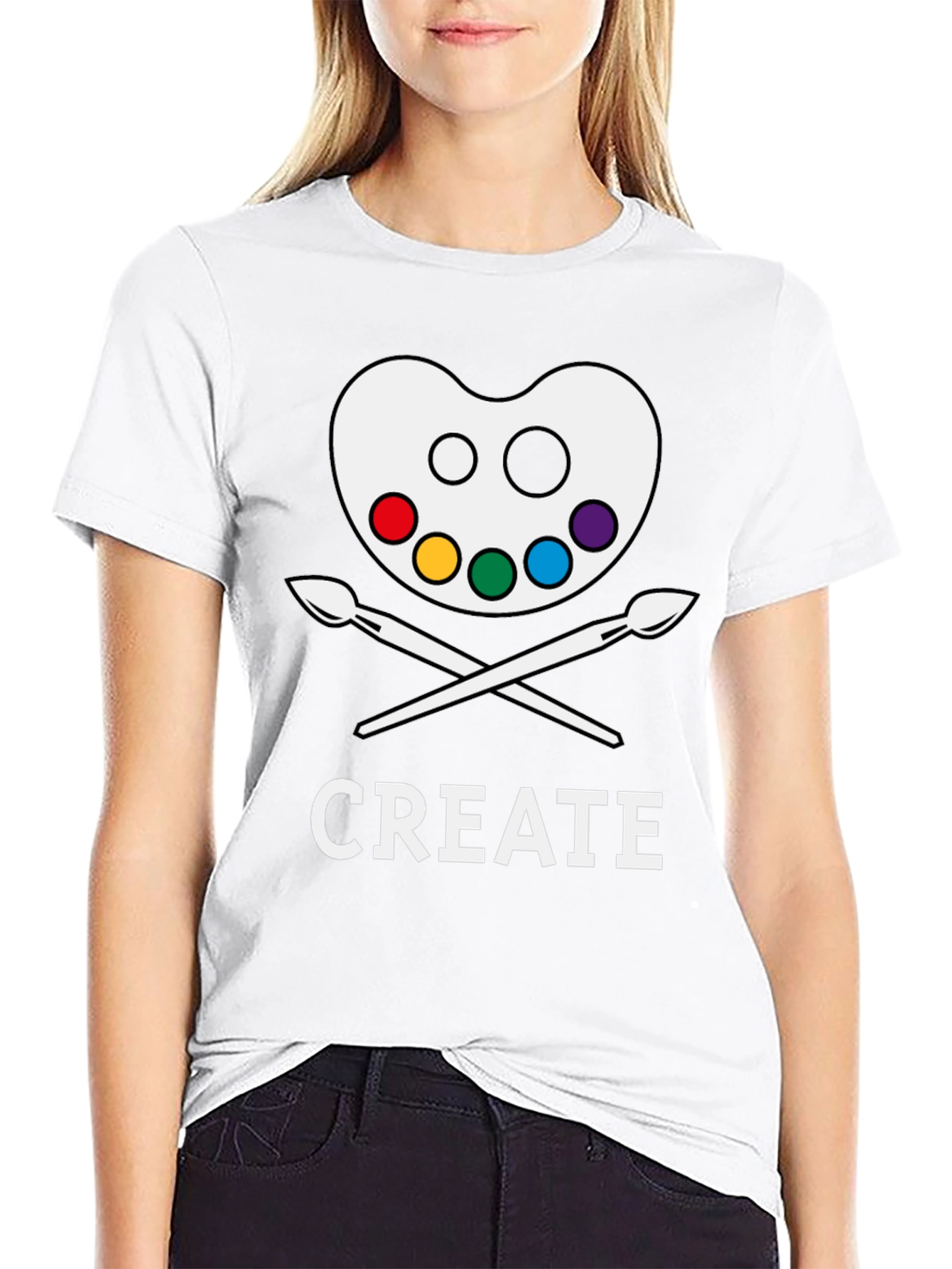 Artist Create T-Shirt Palette & Brushes Graphic Tee
