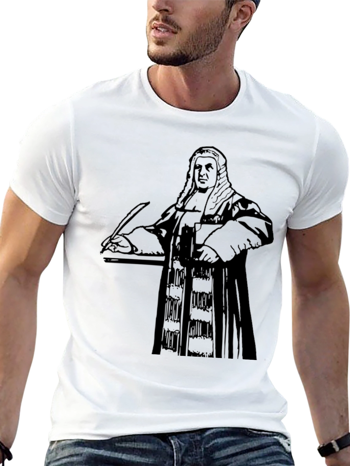 Black T-Shirt with Judge Graphic