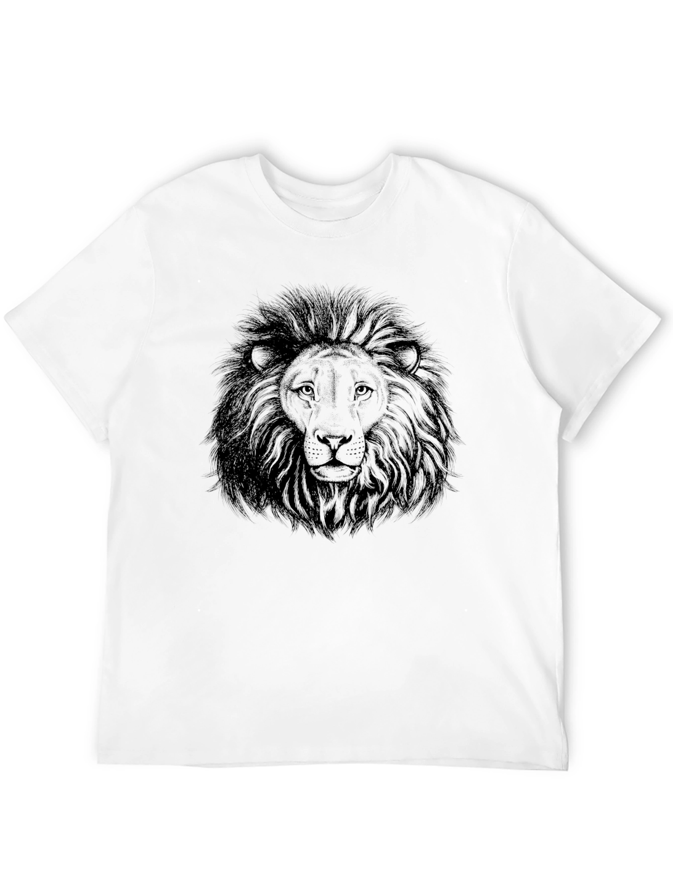 Lion Graphic Print Black T-Shirt