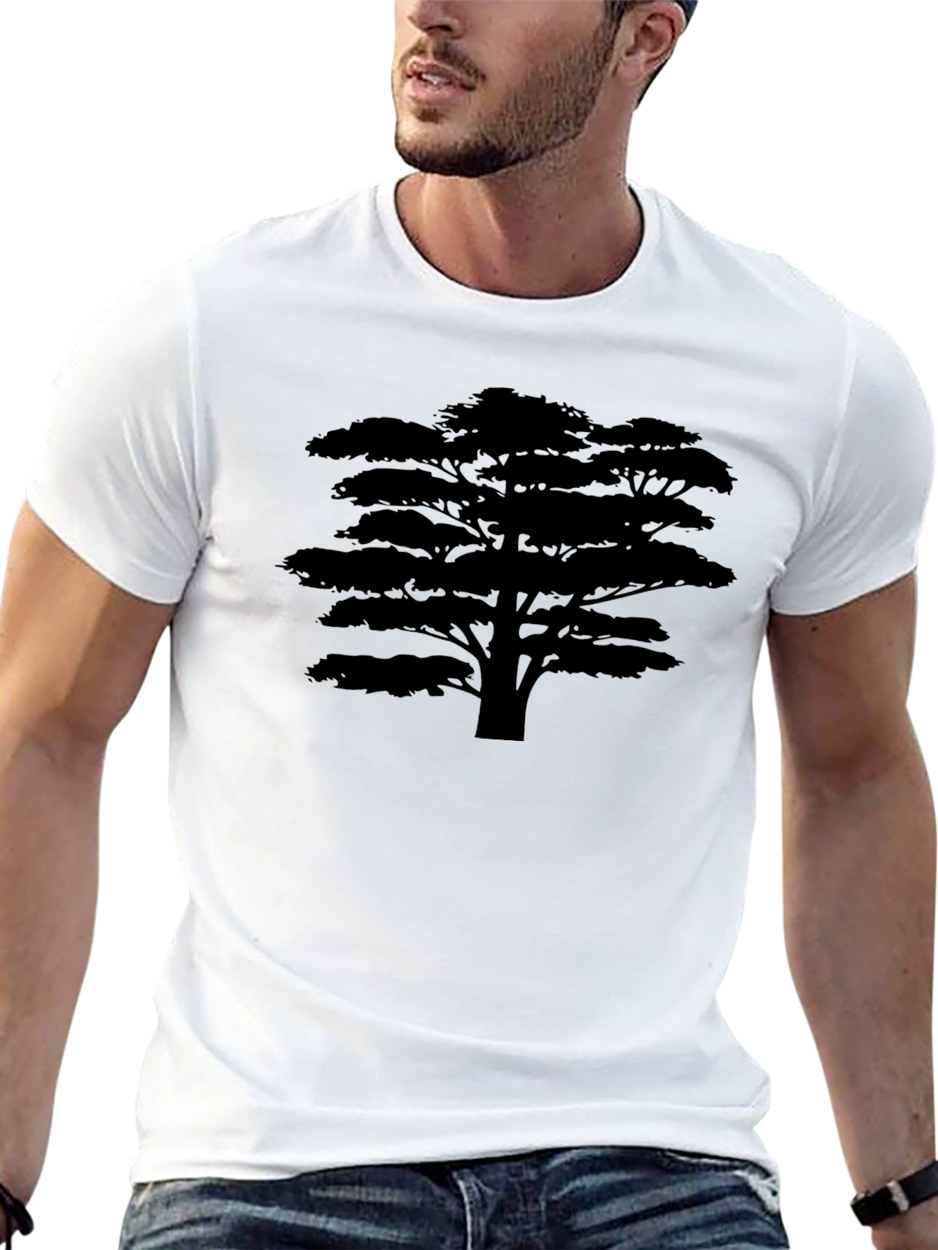 Silhouette Tree Graphic Black T-Shirt