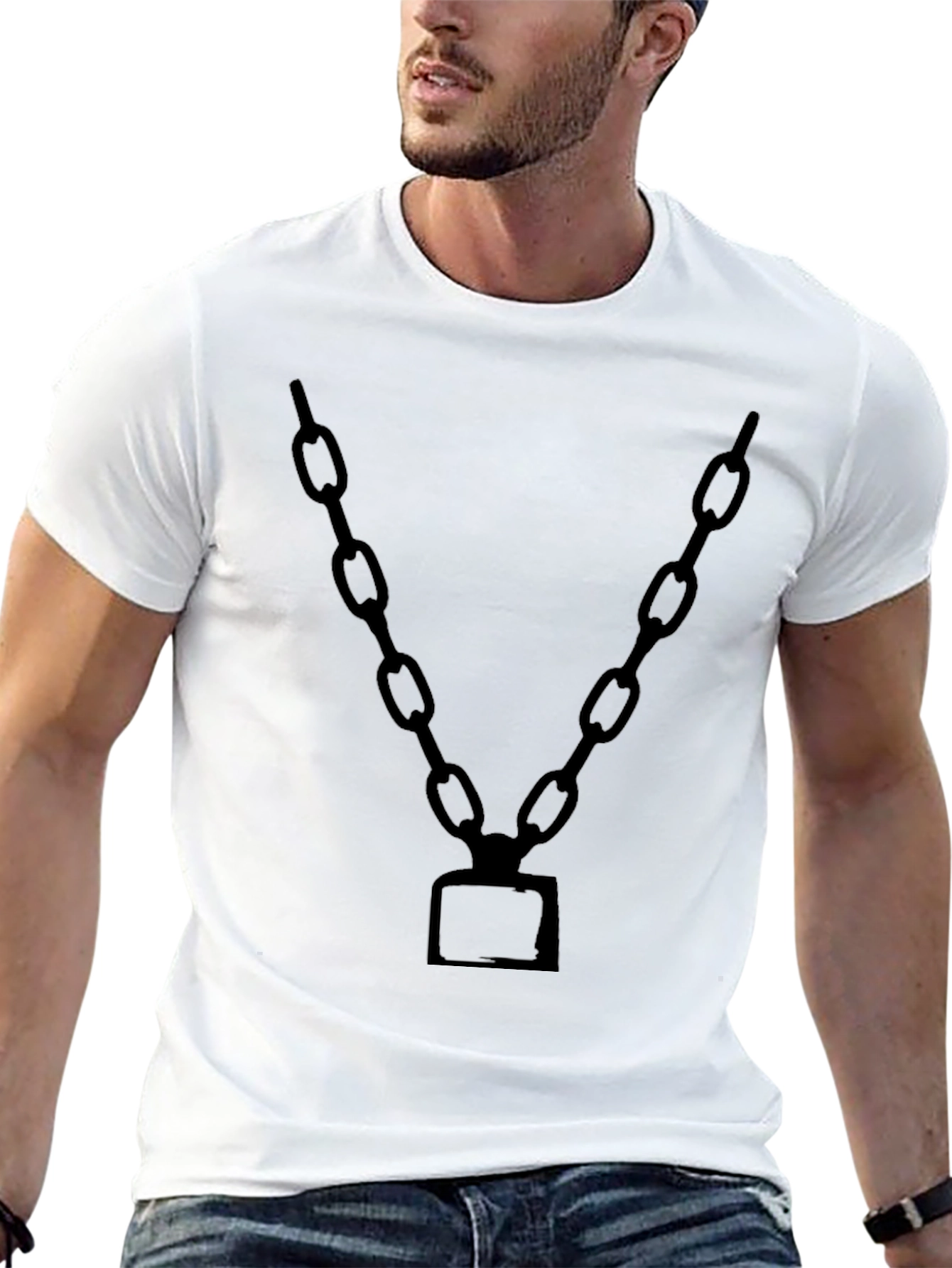 Chain Graphic Black T-Shirt