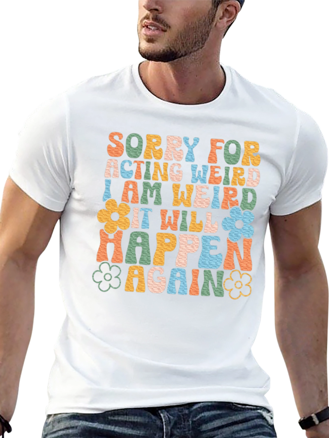 Retro Sorry For Acting Weird Graphic T-Shirt