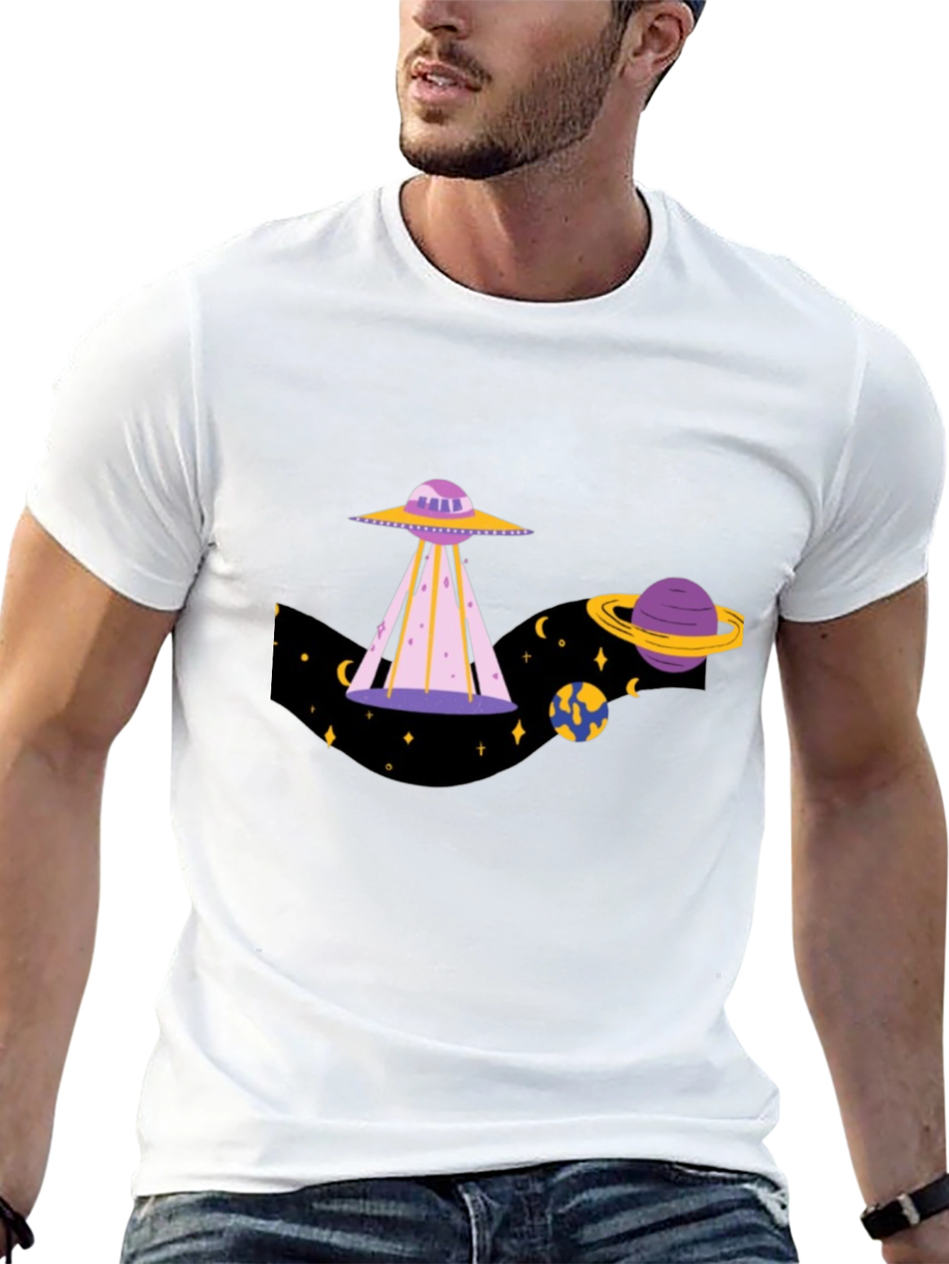 UFO Graphic T-Shirt - Space Adventure Tee