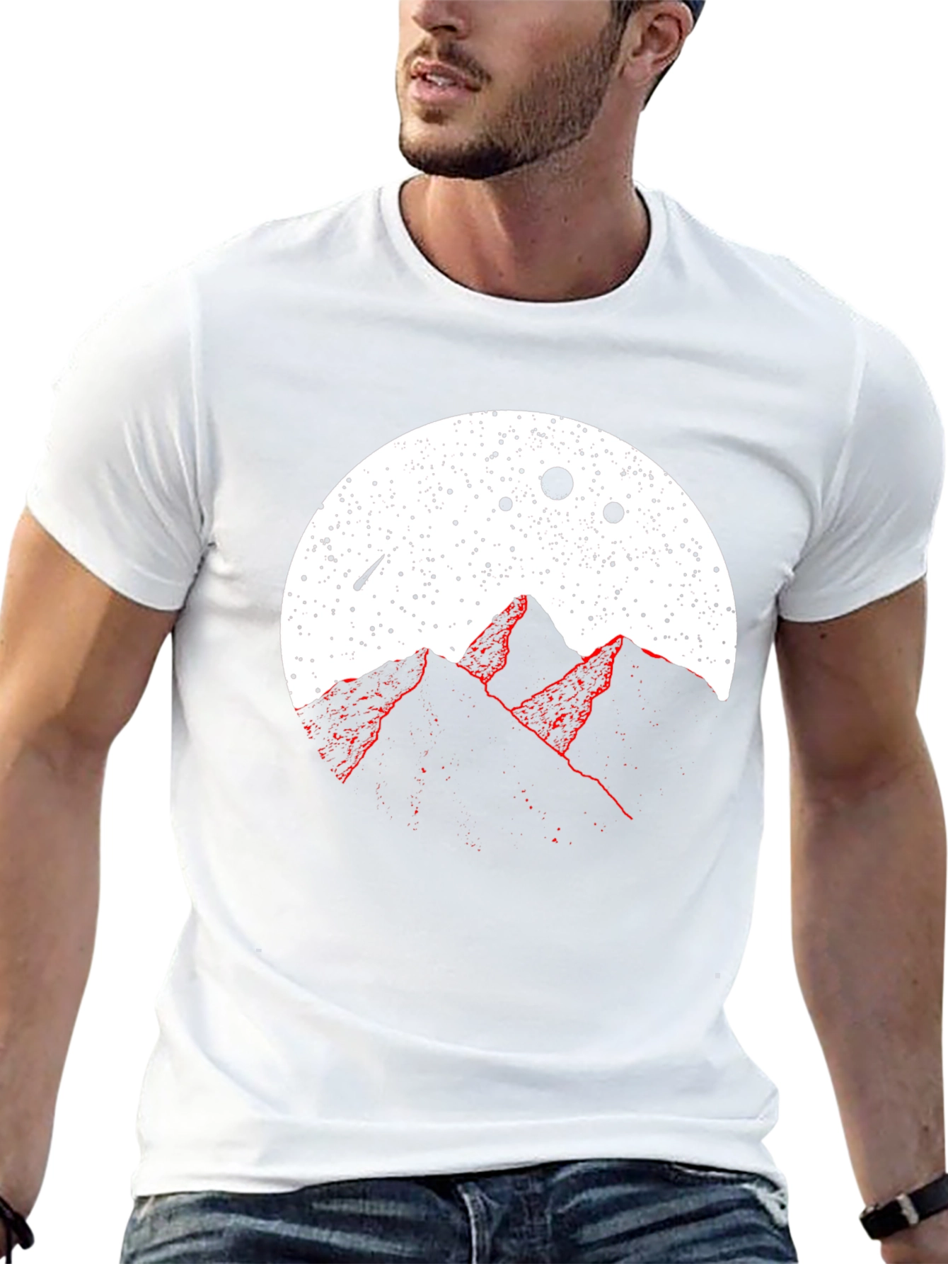 Cosmic Mountains Graphic Tee - Black