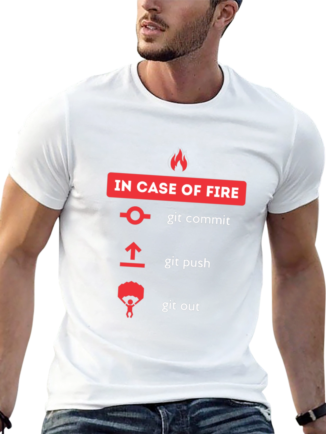 Git Fire T-Shirt - Programmer Humor