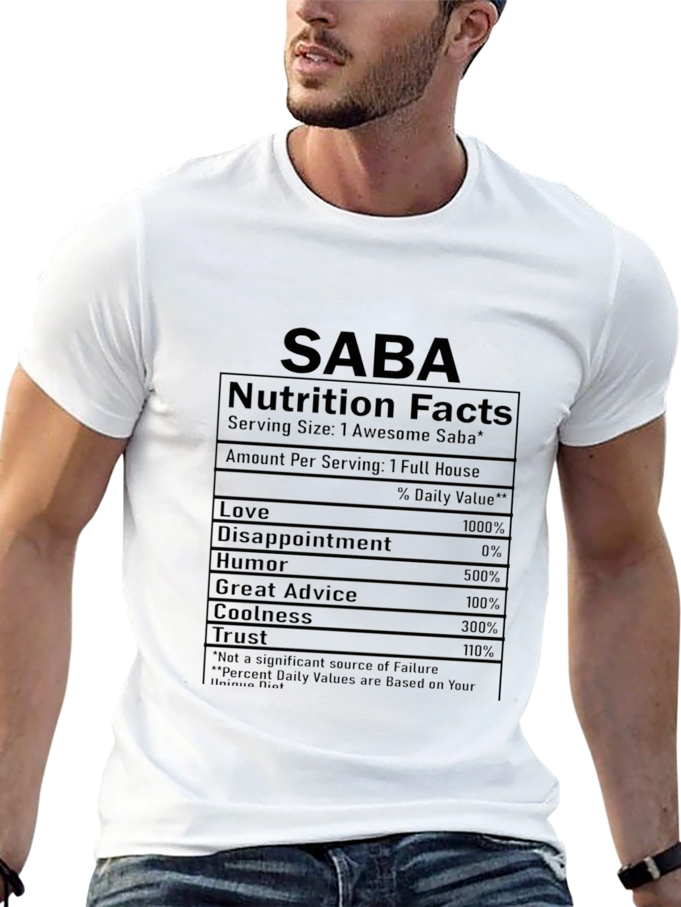 SABA Nutrition Facts Funny T-Shirt