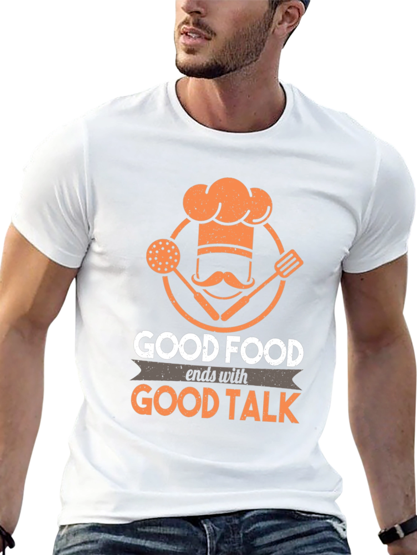 Good Food Good Talk Chef Graphic Tee