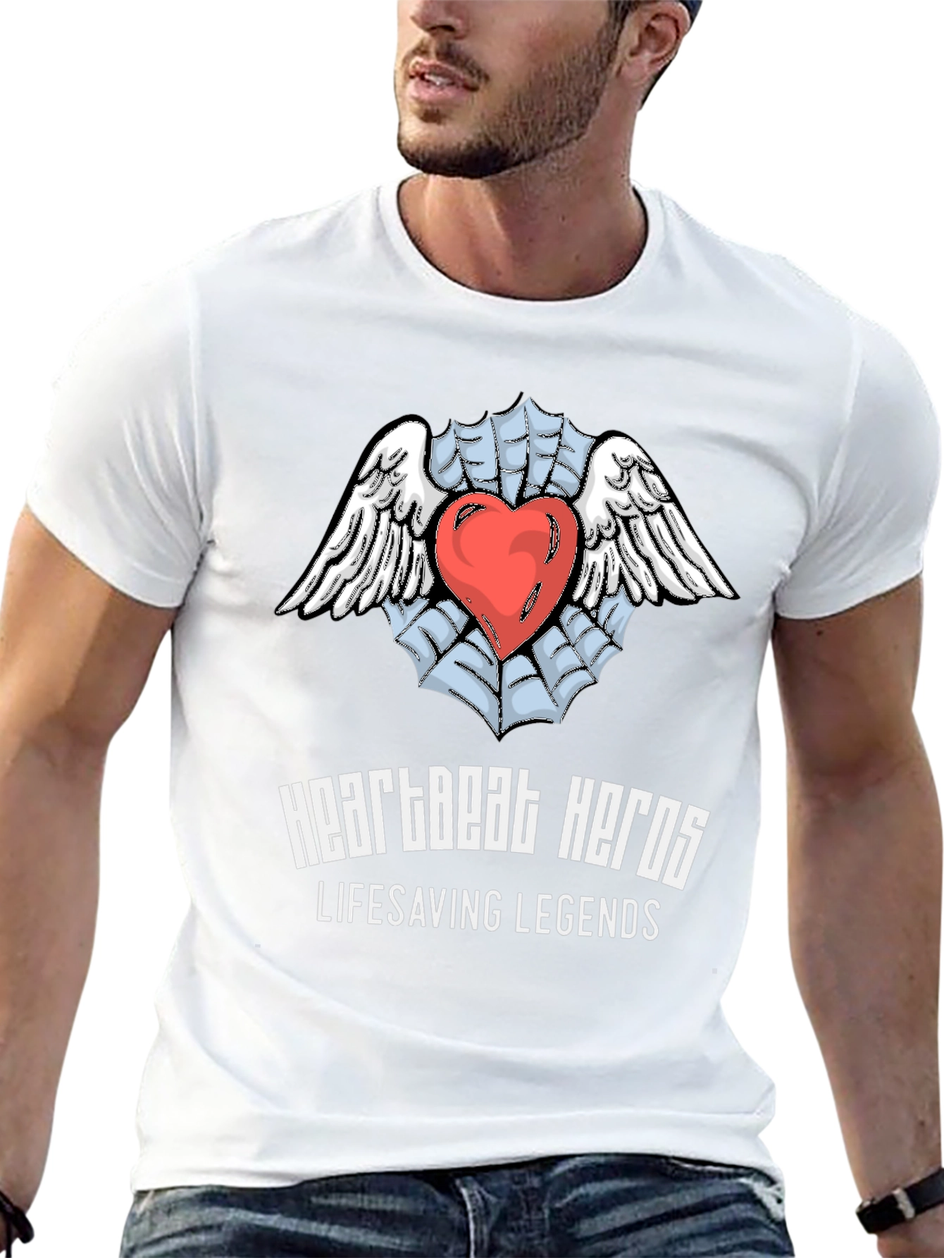 Heartbeat Heroes Lifesaving Legends Graphic T-Shirt