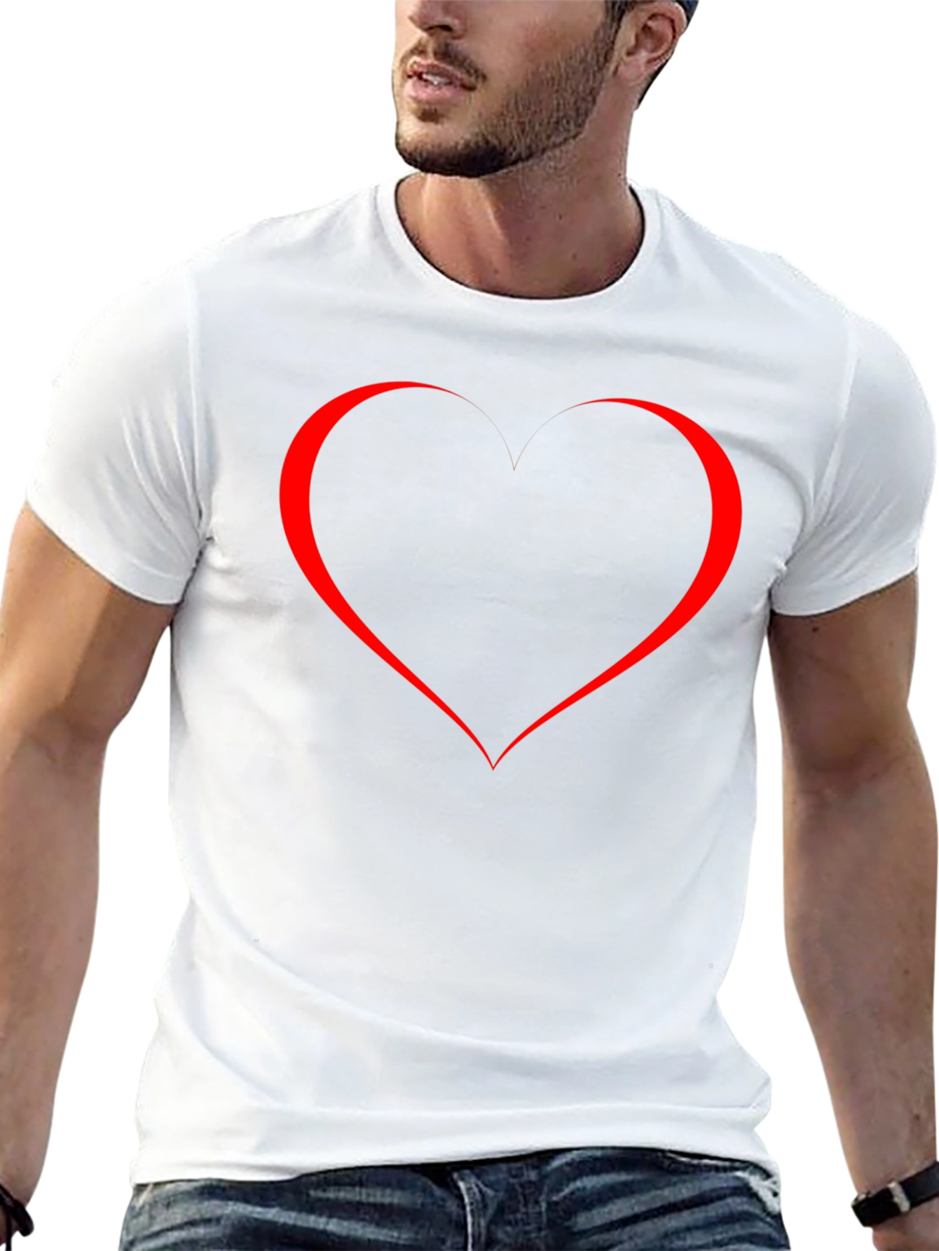 Heart Graphic Black T-Shirt - Stylish & Trendy