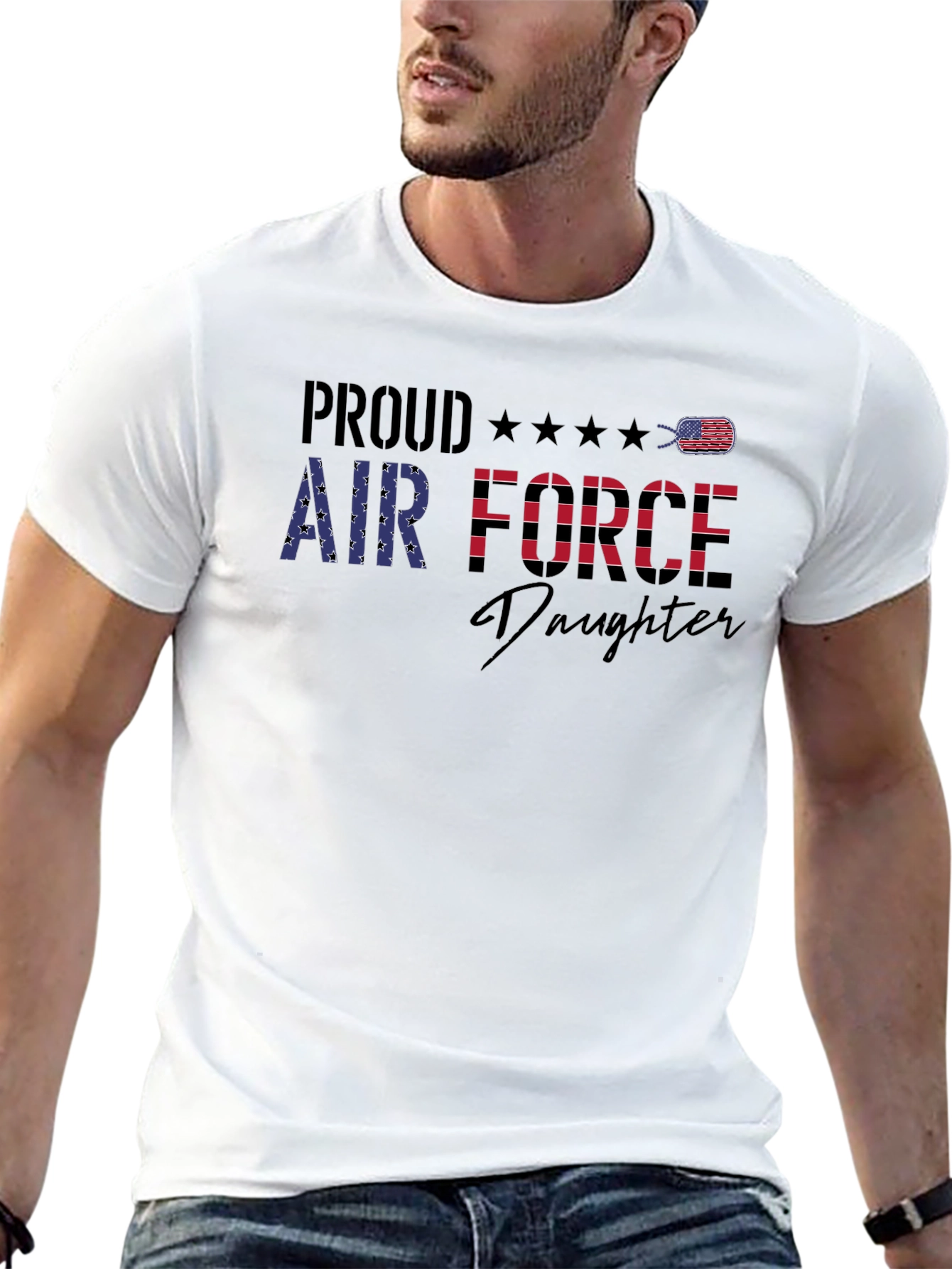 Proud Air Force Daughter Graphic Tee