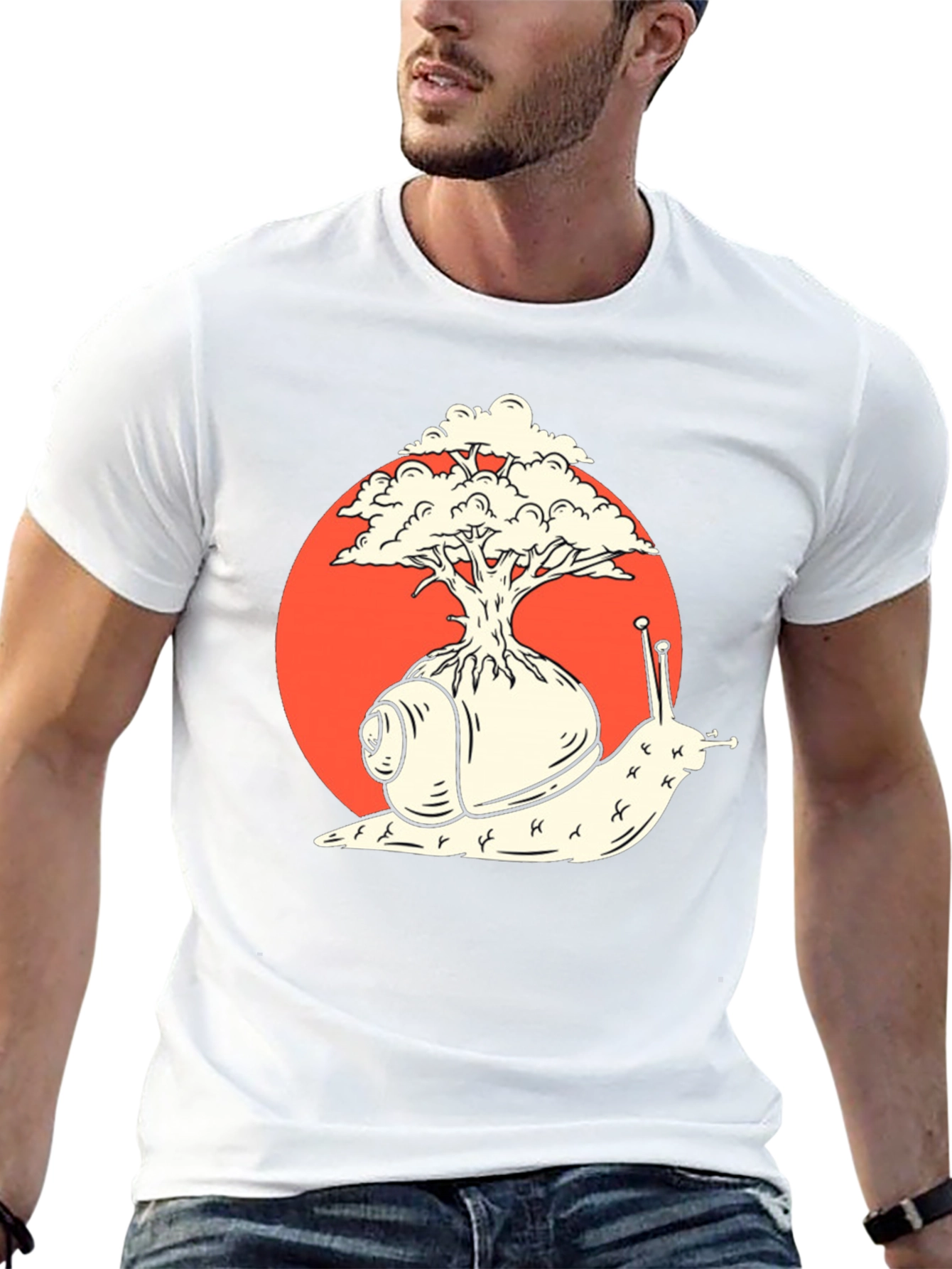Snail Tree T-Shirt - Nature Inspired Graphic Tee