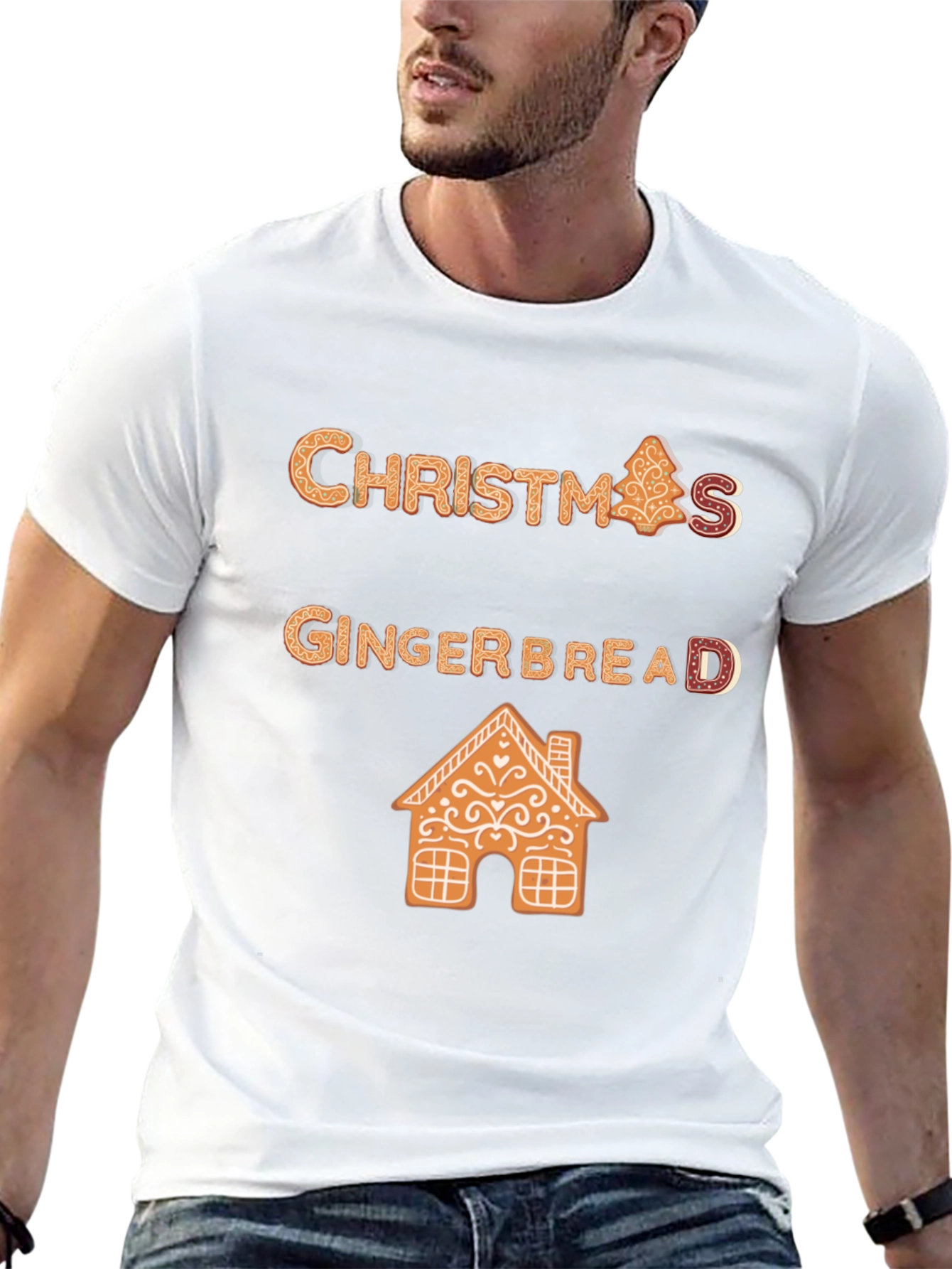 Christmas Gingerbread T-Shirt Festive Holiday Apparel