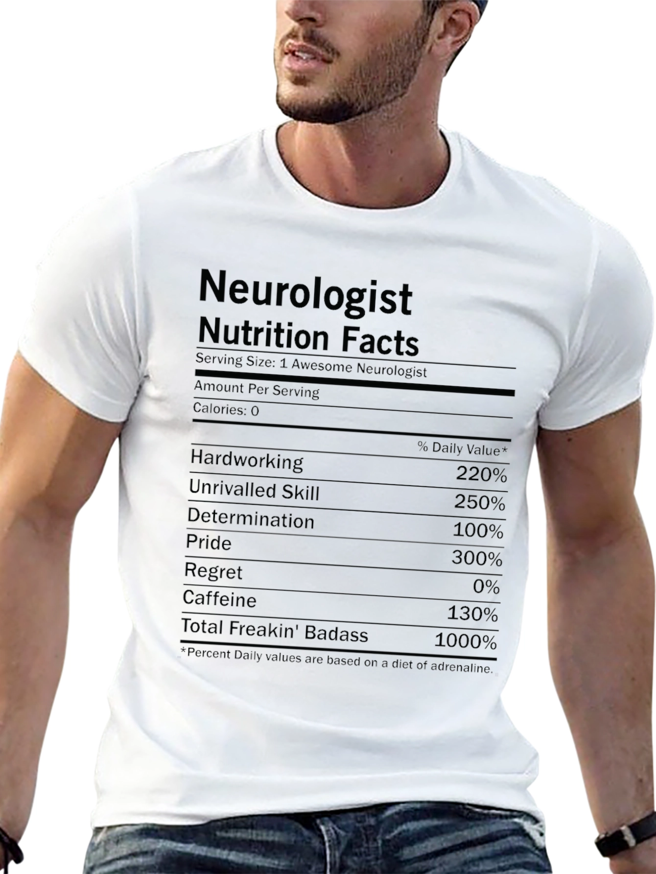 Neurologist Nutrition Facts Funny T-Shirt
