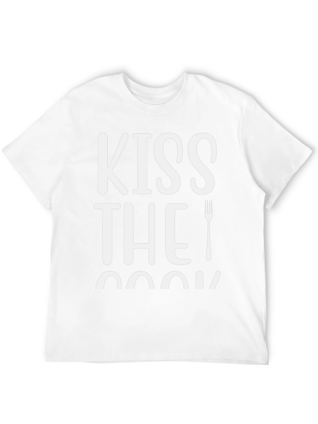 Kiss The Cook Graphic Tee - Black Cotton T-Shirt