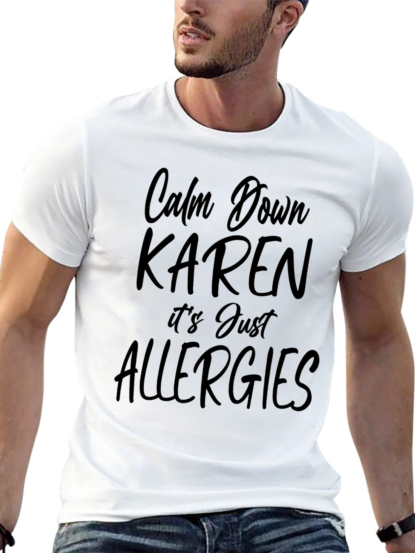 Calm Down Karen Allergies Graphic Tee