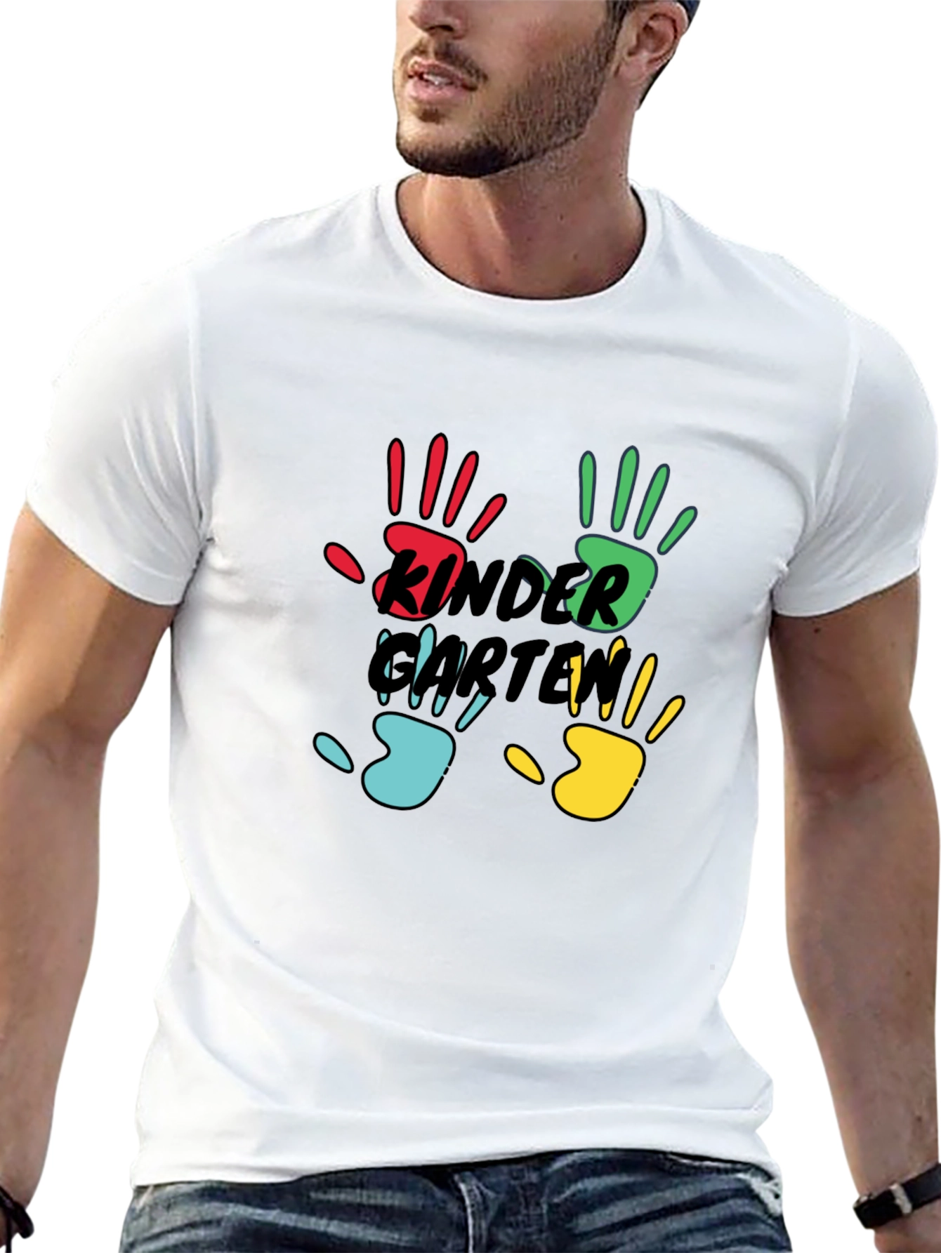 Kindergarten Teacher Handprint T-Shirt