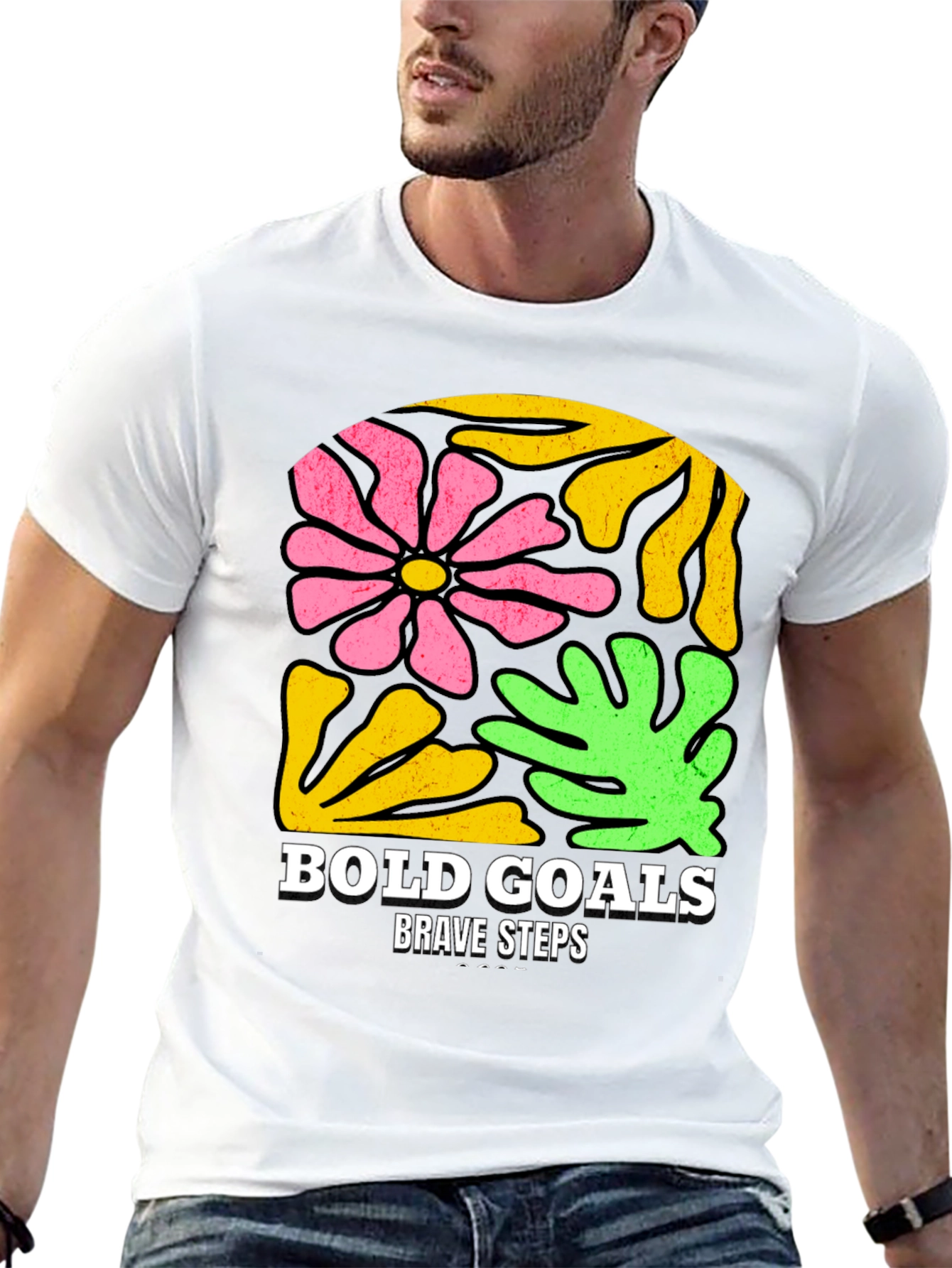 Bold Goals T-Shirt - Floral Graphic Tee