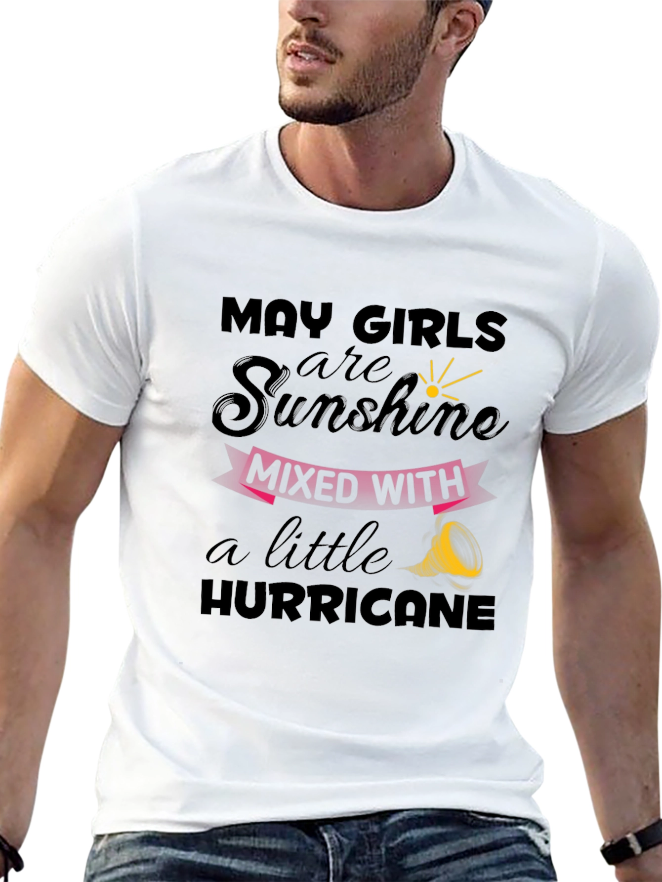 May Girl Sunshine Hurricane Black Graphic Tee