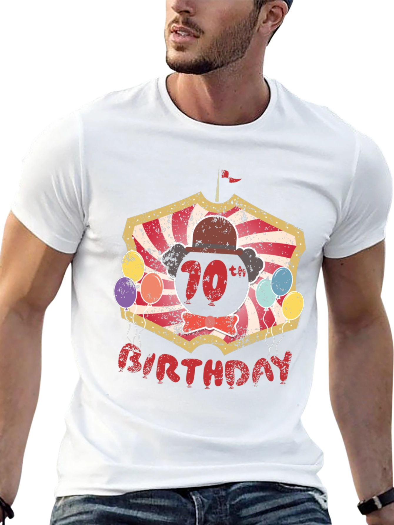 70th Birthday Circus Theme Graphic Tee