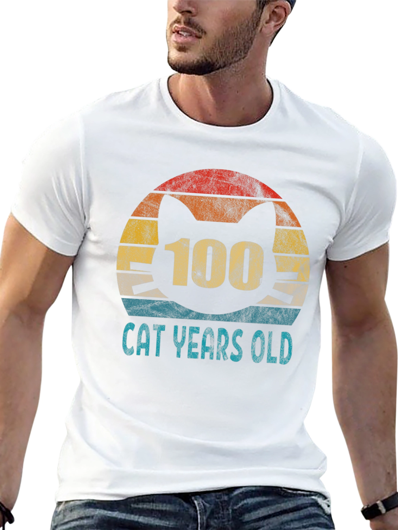 100 Cat Years Old Graphic Tee