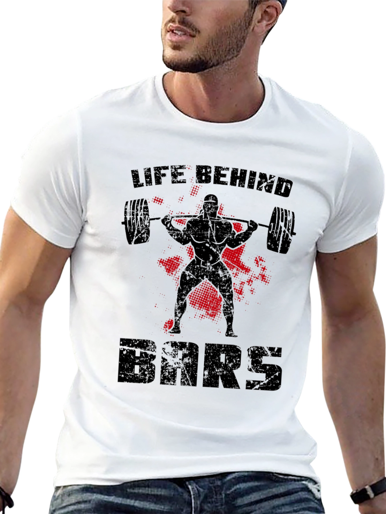 Life Behind Bars Weightlifting Black T-Shirt