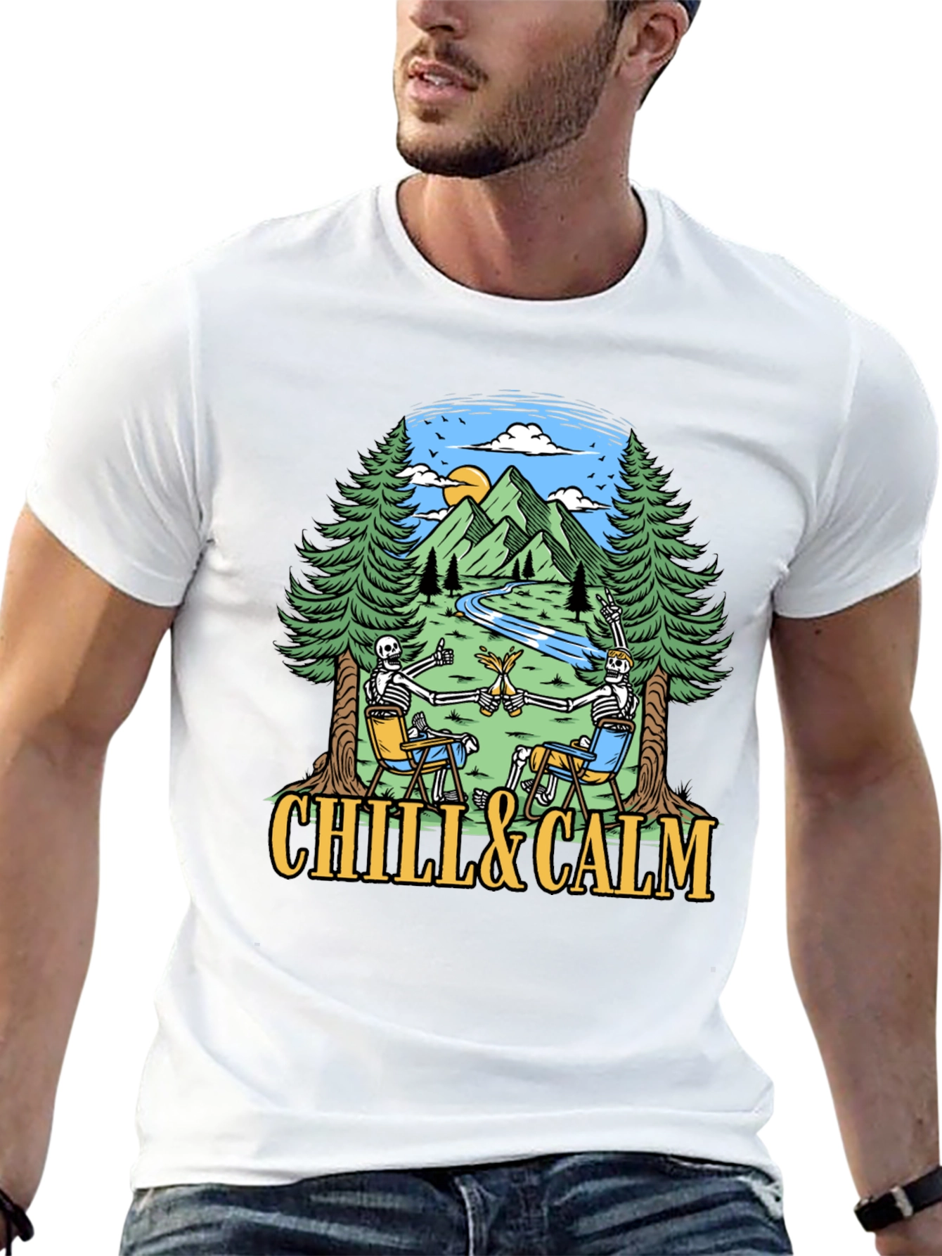 Chill & Calm Skeleton T-Shirt
