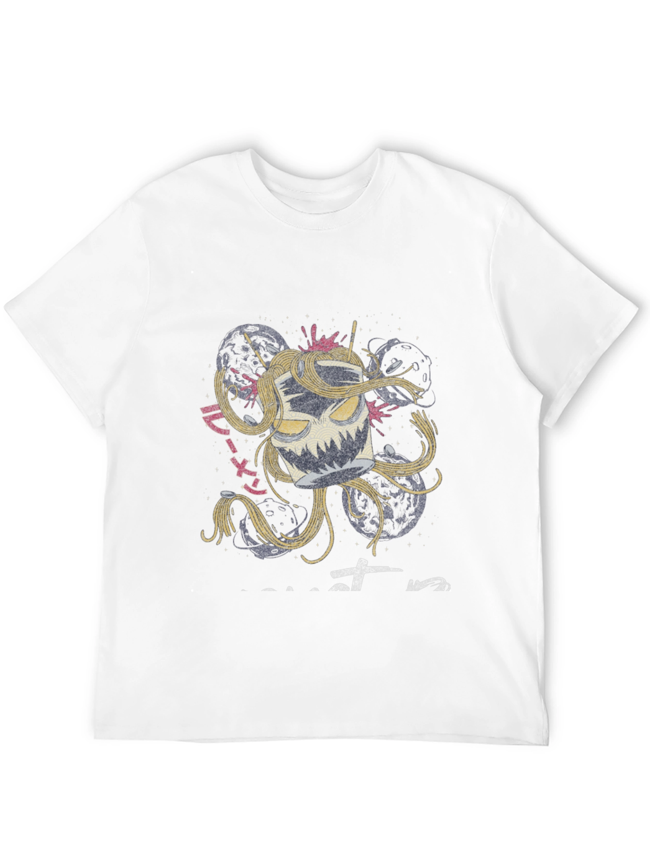 Ramen Monster Graphic Tee - Unique Anime Style Shirt