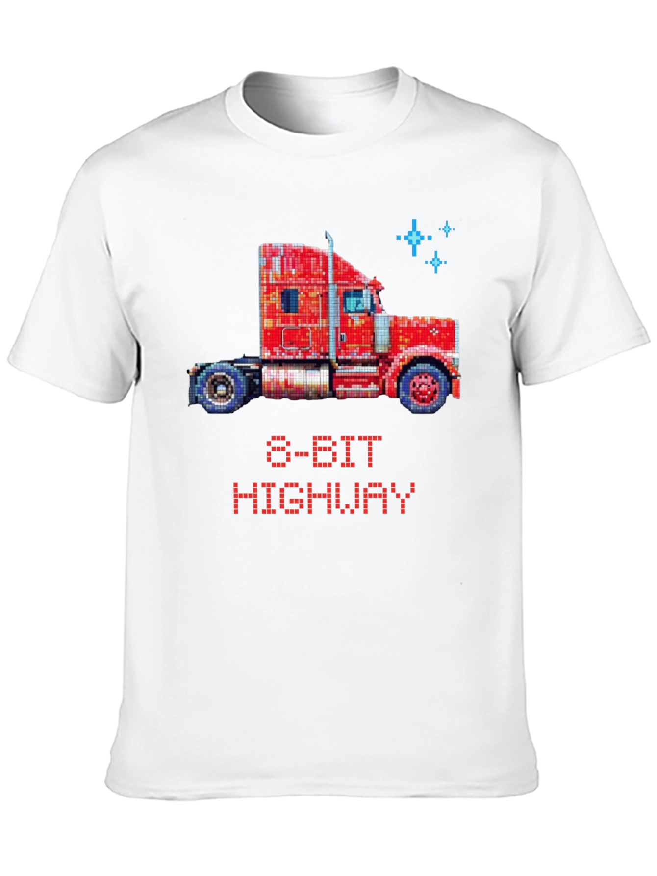 8-Bit Highway Trucker T-Shirt - Retro Gaming Style