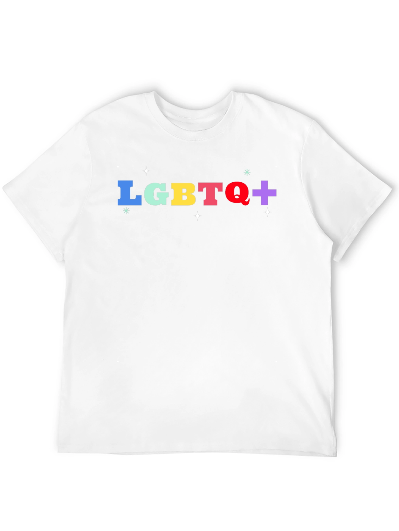 LGBTQ+ Pride T-Shirt - Black Cotton Blend