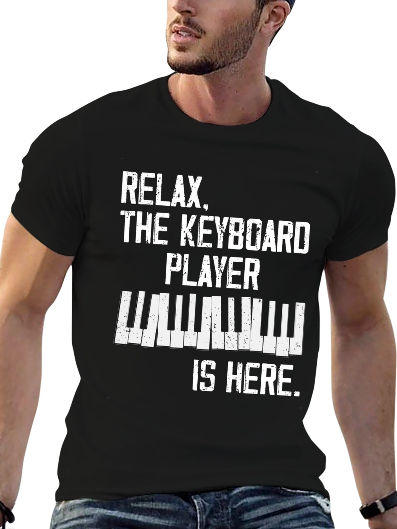 Relax Keyboard Player Graphic T-Shirt - Musician Tee