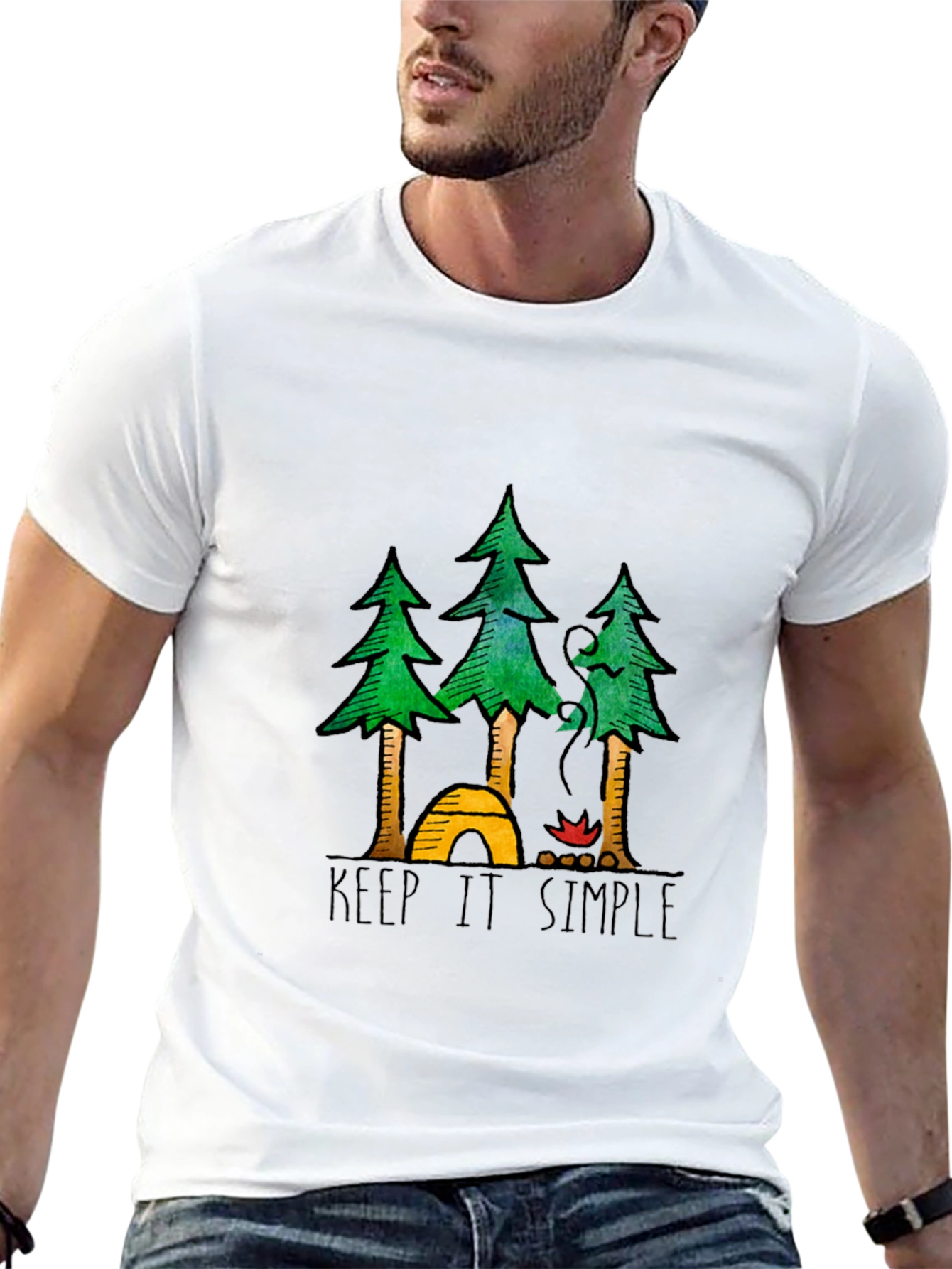 Keep It Simple Camping Graphic Tee