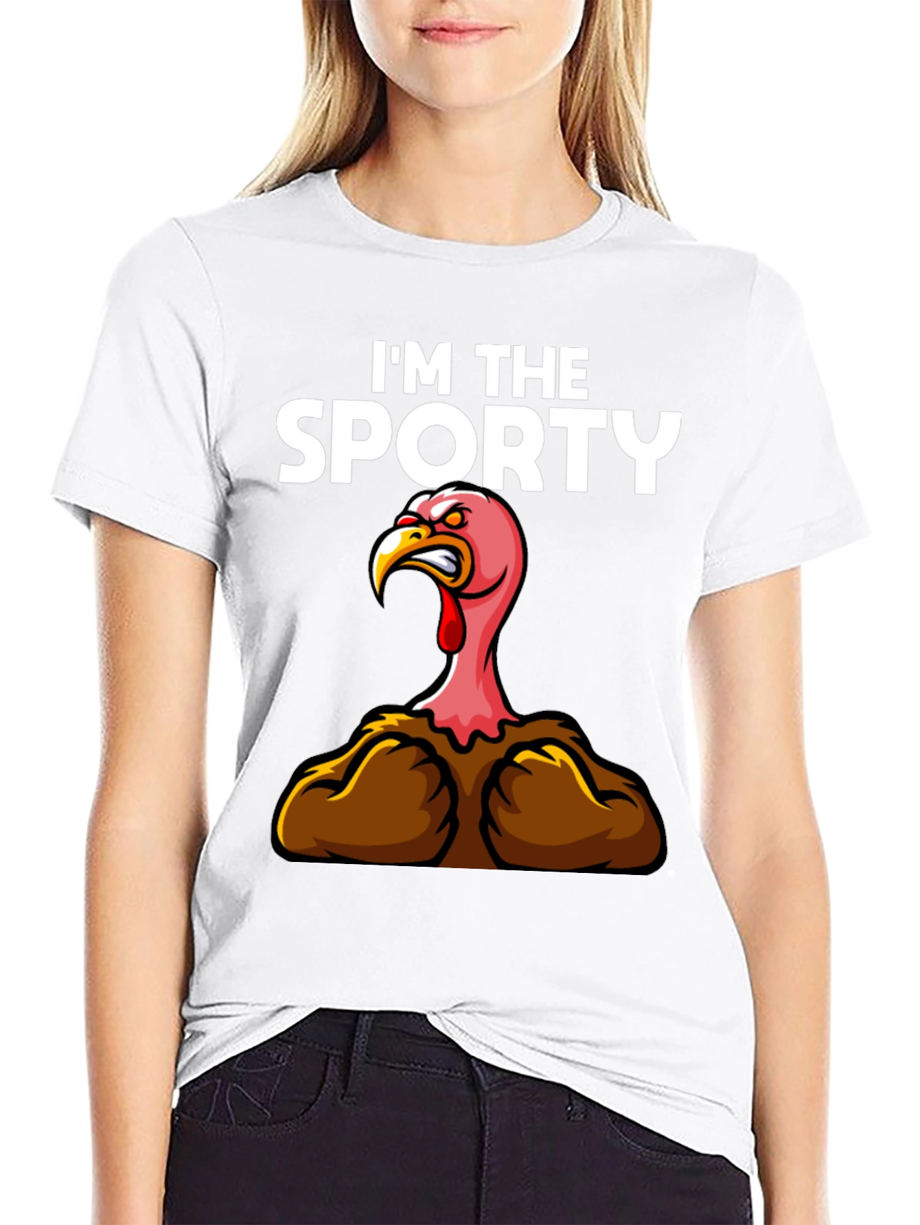 Im The Sporty Turkey Graphic T-Shirt