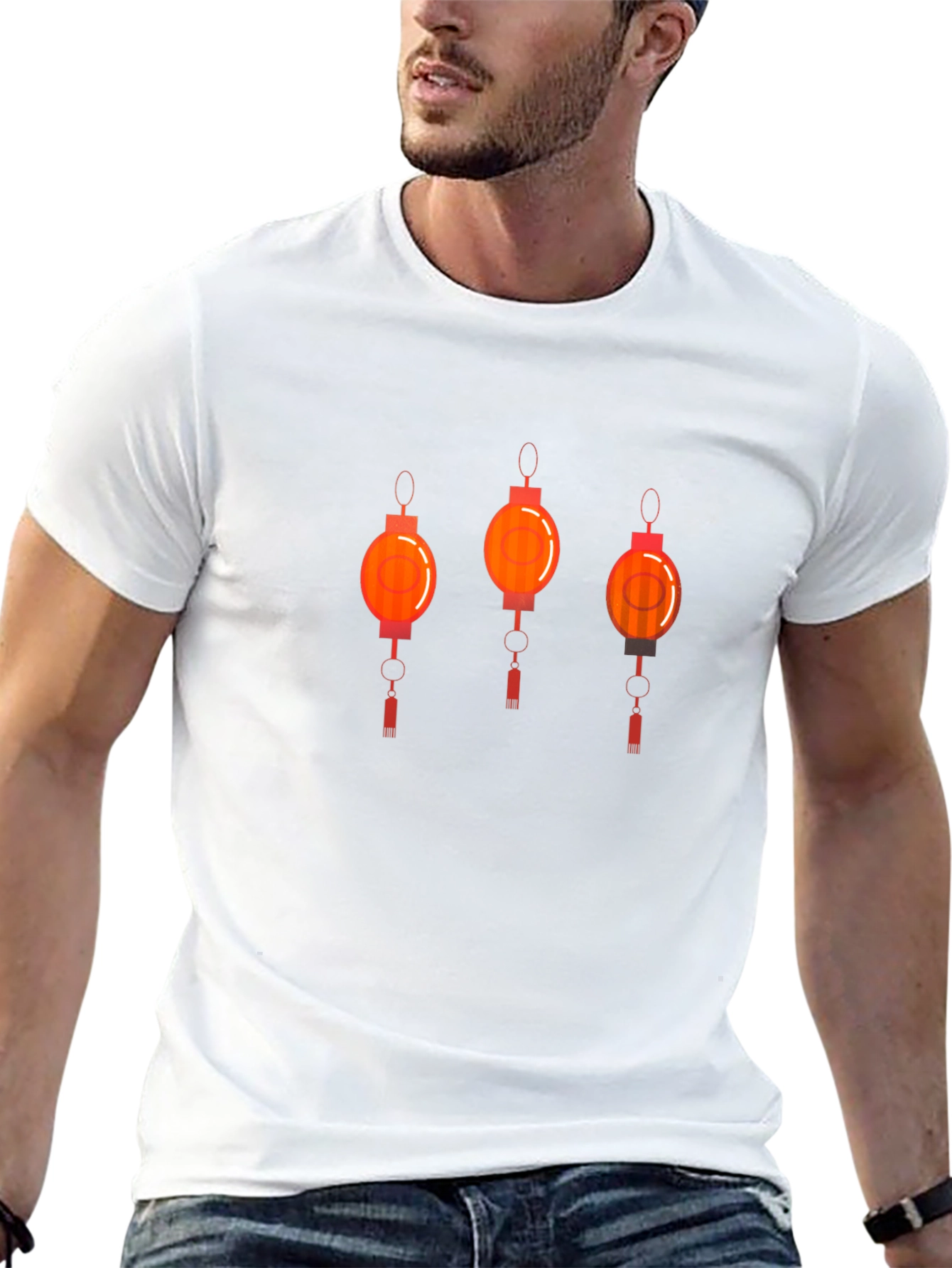 Lantern Graphic Tee - Stylish Crew Neck T-Shirt
