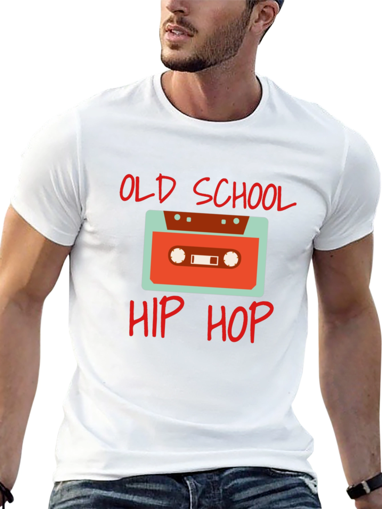 Old School Hip Hop Cassette Tape Graphic Tee