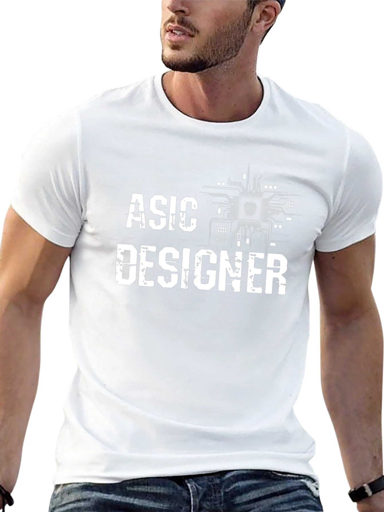 ASIC Designer Black T-Shirt - Tech Enthusiast Apparel