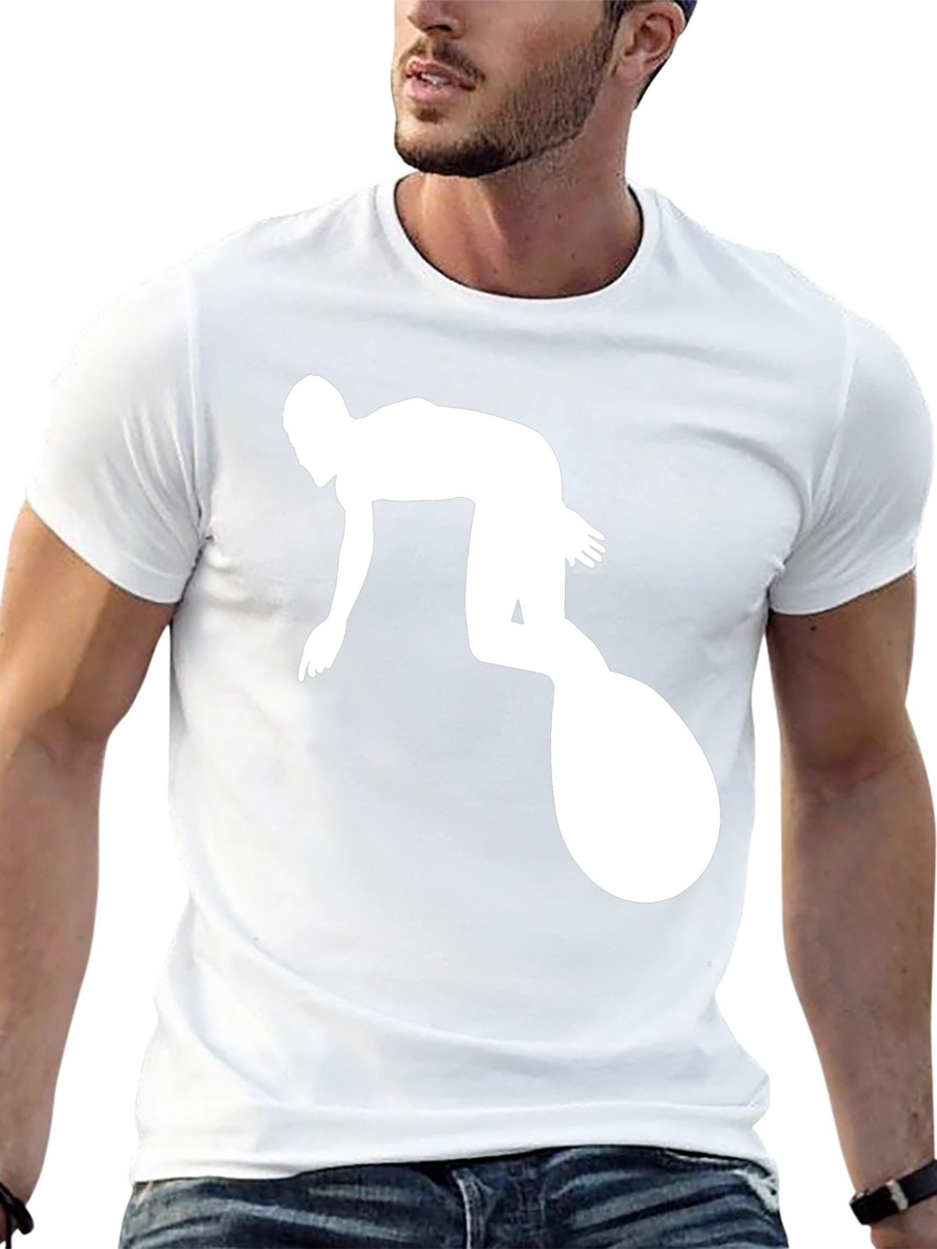 Surfer Silhouette Black T-Shirt